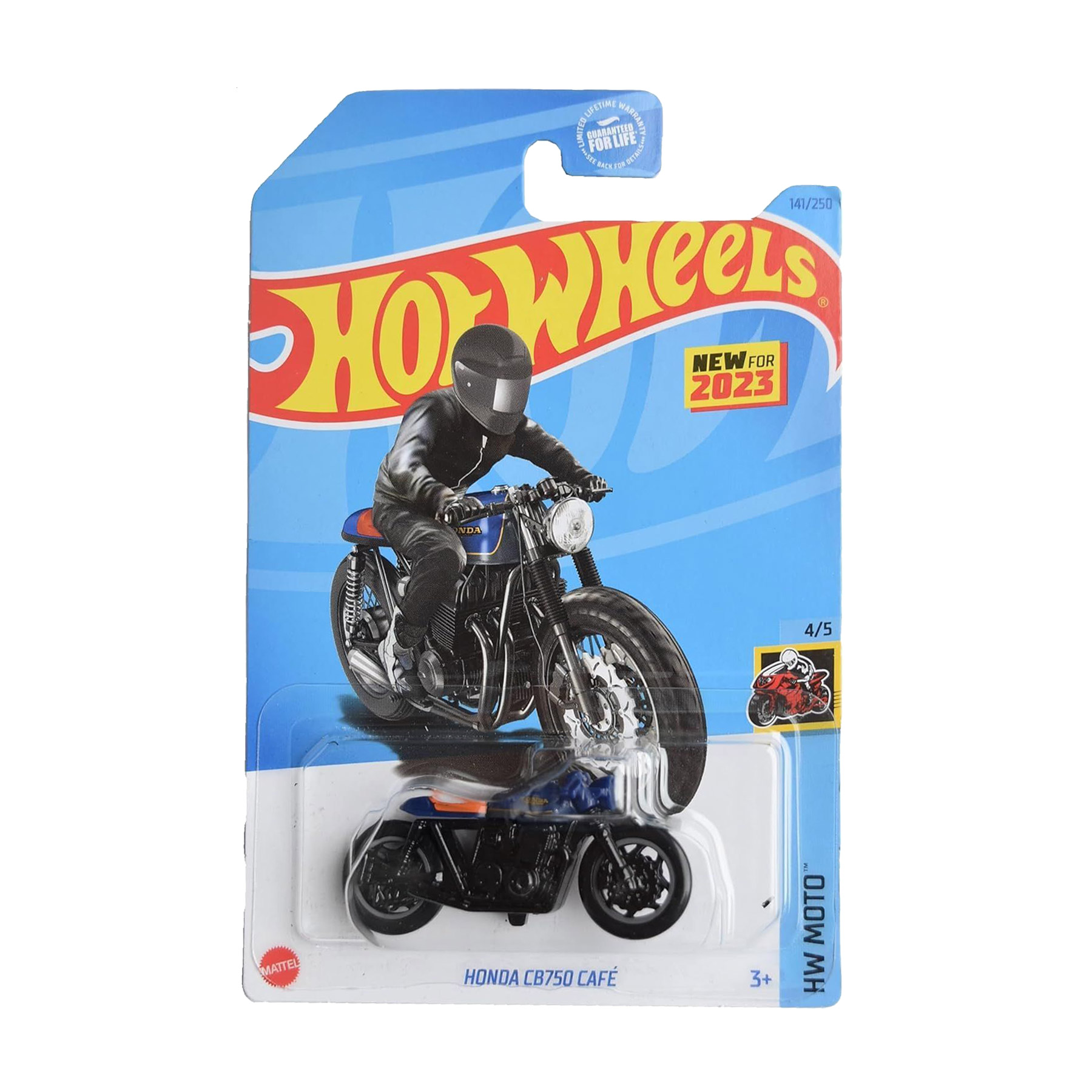 

Базовий автомобіль Hot Wheels Honda Cb750 Cafе, чорно-синій, від 3 років, 11*3.5*11 см (5785)