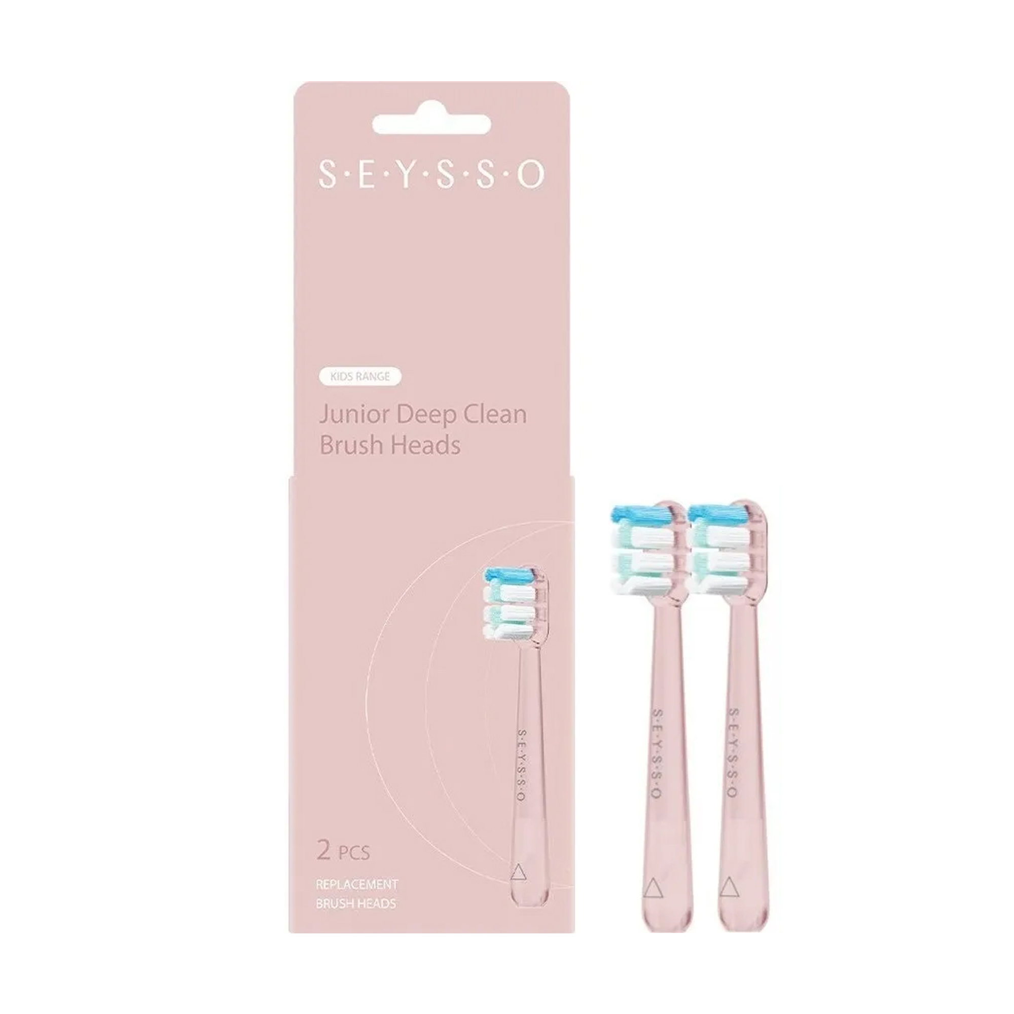 

Змінні насадки для електричної зубної щітки Seysso Junior Deep Clean Pink, 2 шт