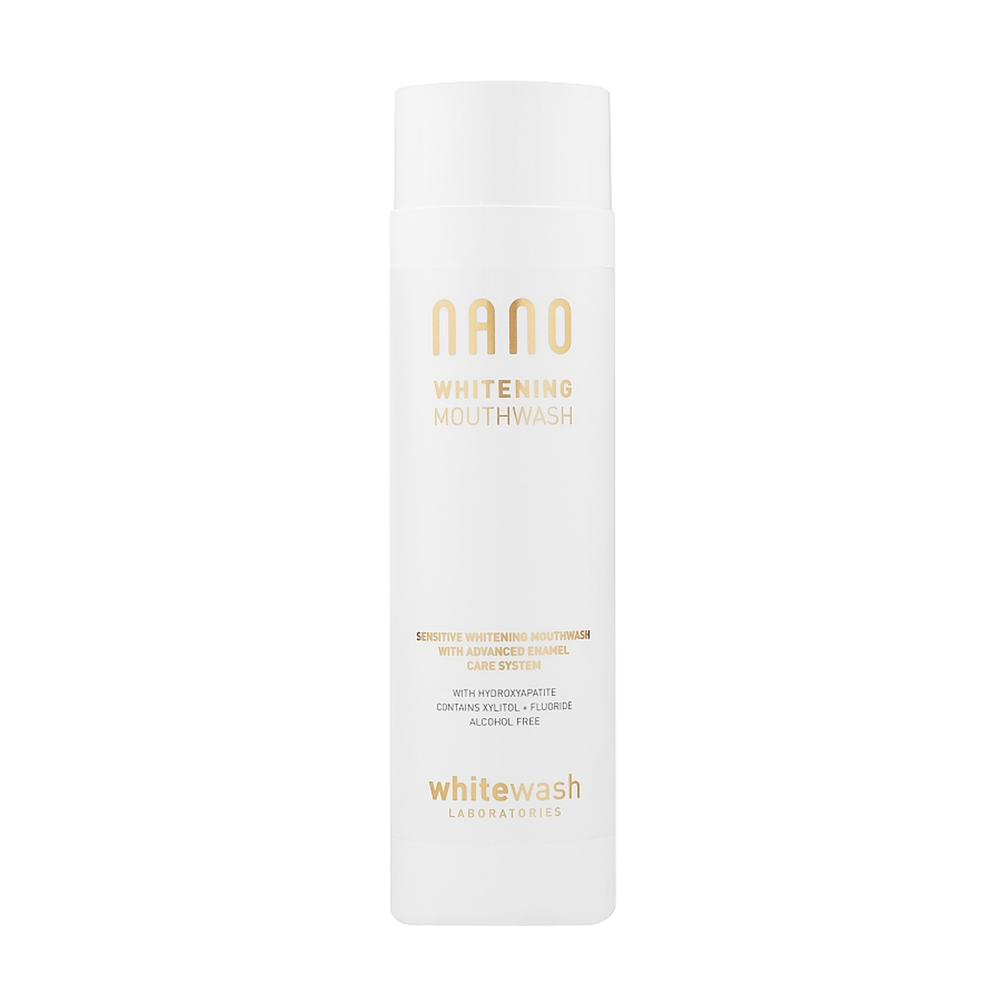 

Уцінка! Відбілювальний ополіскувач для ротової порожнини WhiteWash Laboratories Nano Whitening Mouthwash з гідроксиапатитом, 300 мл