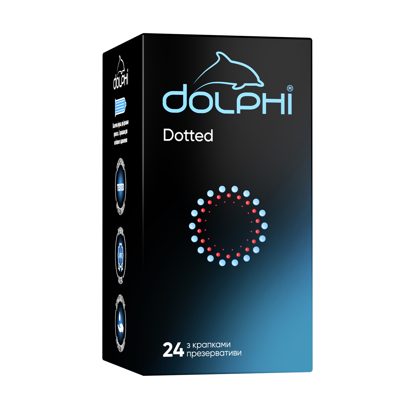 

Уцінка! Презервативи Dolphi Dotted з крапками, 24 шт