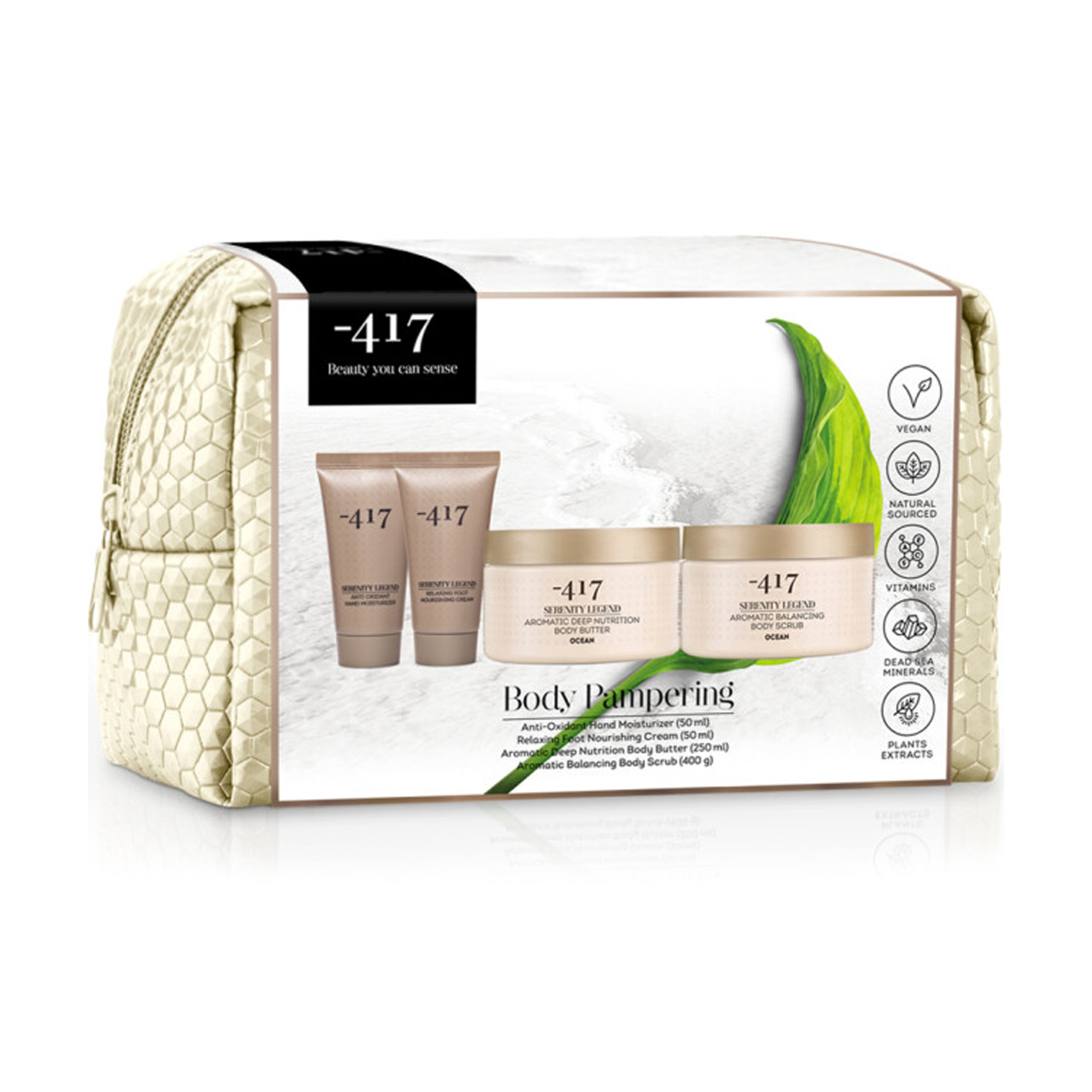 

Набір для рук, ніг та тіла Minus 417 Body Pampering Kit, 5 предметів
