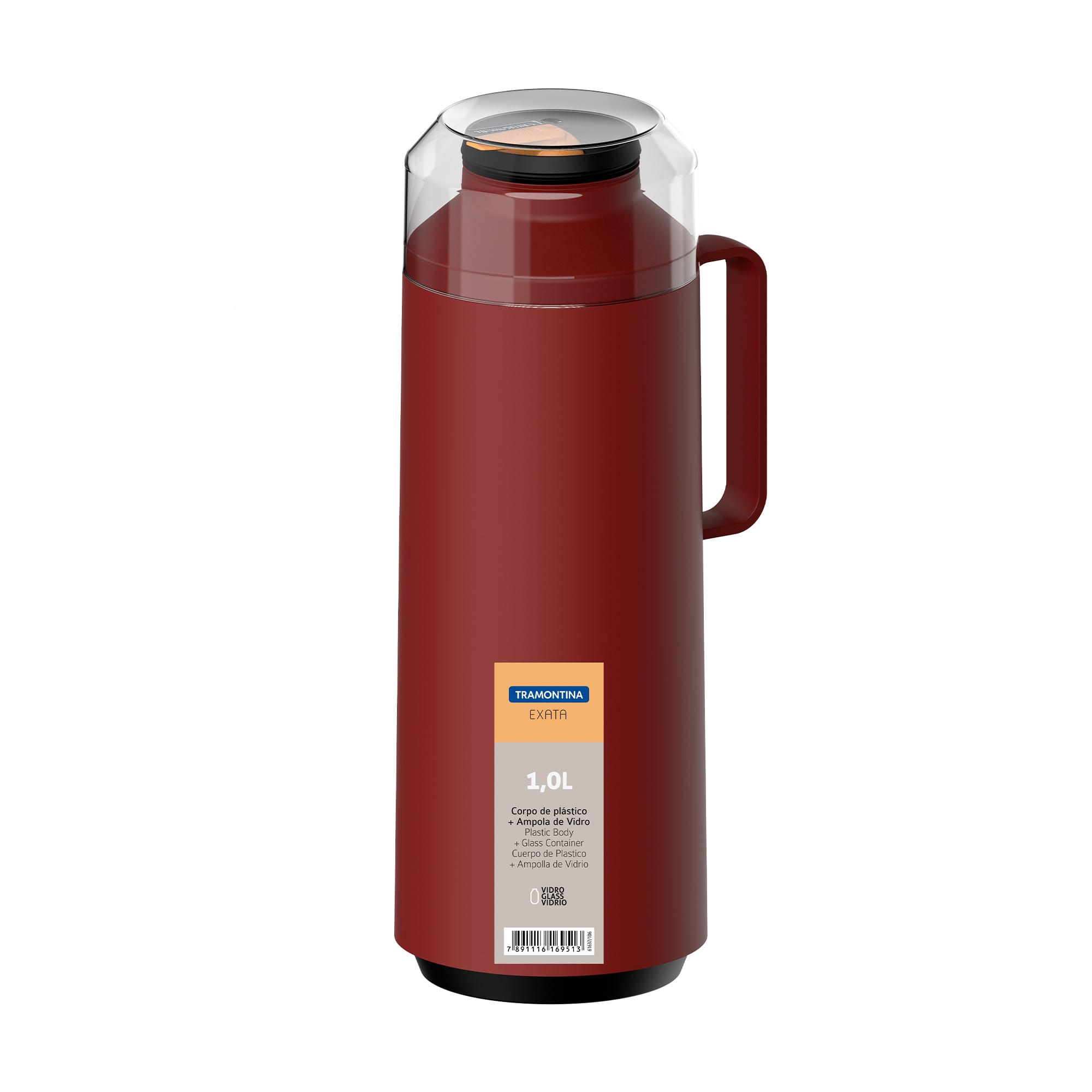 

Термос TRAMONTINA Exata червоний, 1 л (61637/106)