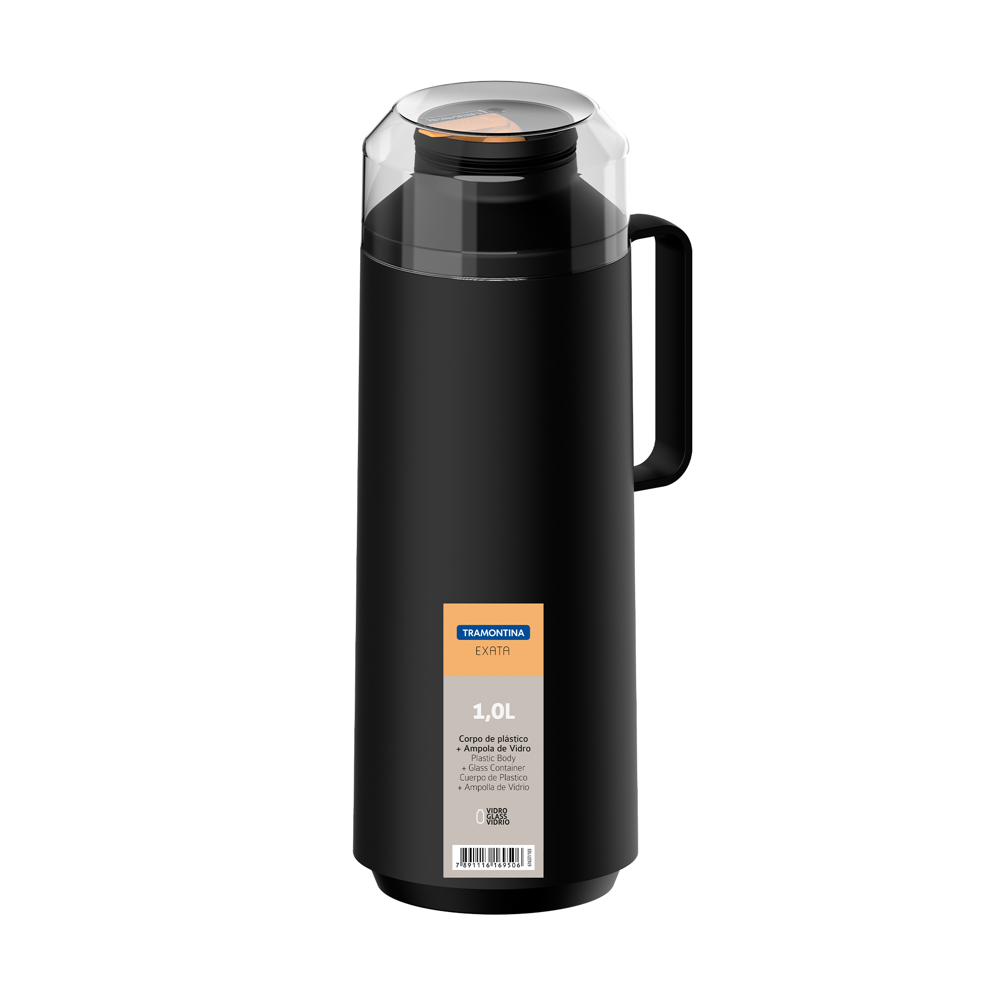 

Термос TRAMONTINA Exata чорний, 1 л (61637/103)