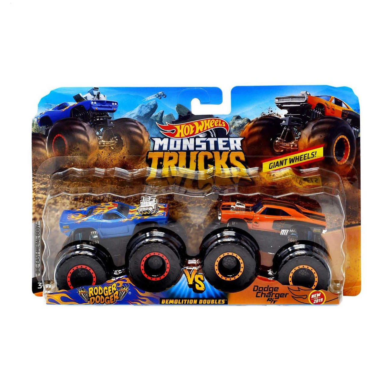 

Набір машинок-позашляховиків Hot Wheels Monster Trucks Dodge Charger / Rodger Dodger, від 3 років (FYJ64)