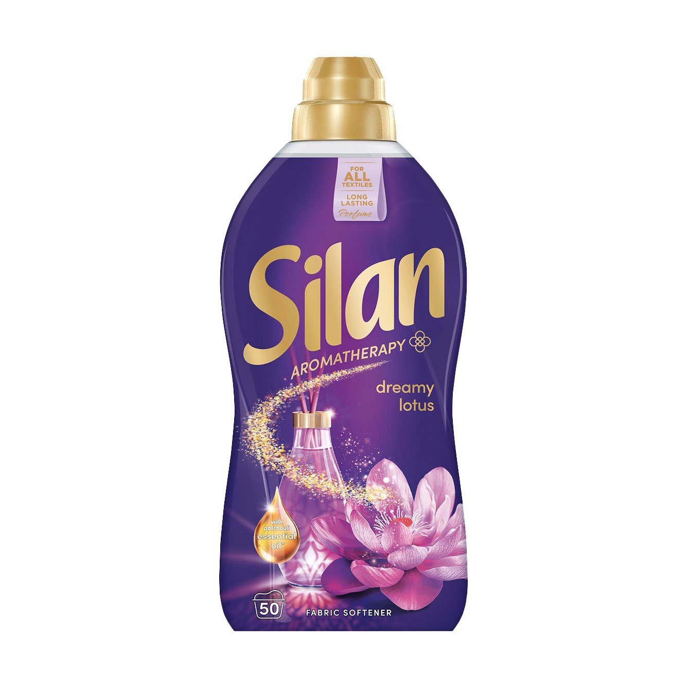 

Кондиціонер для білизни Silan Aromatherapy Dreamy Lotus, 50 циклів прання, 1.1 л