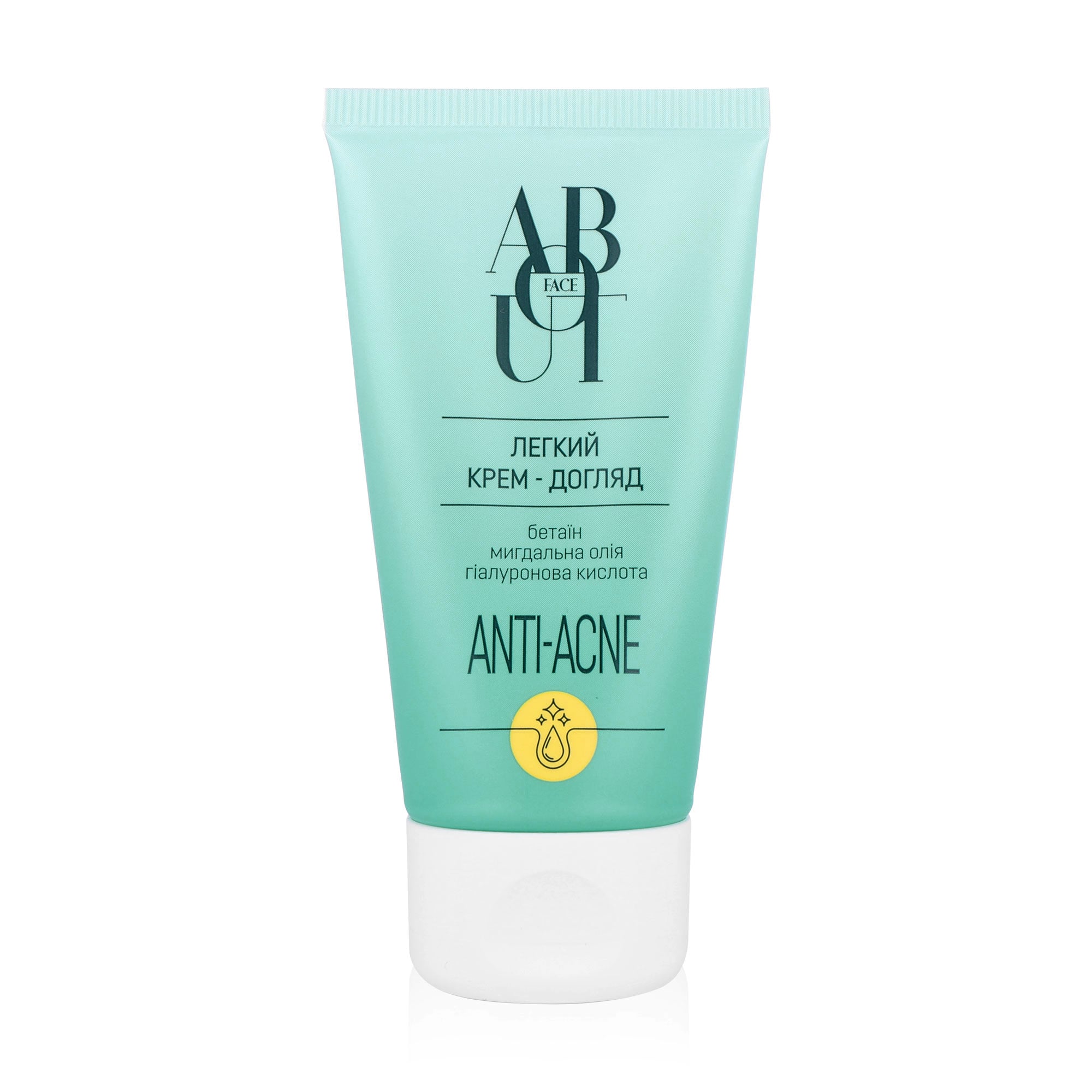 

Легкий крем-догляд ABOUT face Anti Acne для проблемної та комбінованої шкіри обличчя, 50 мл