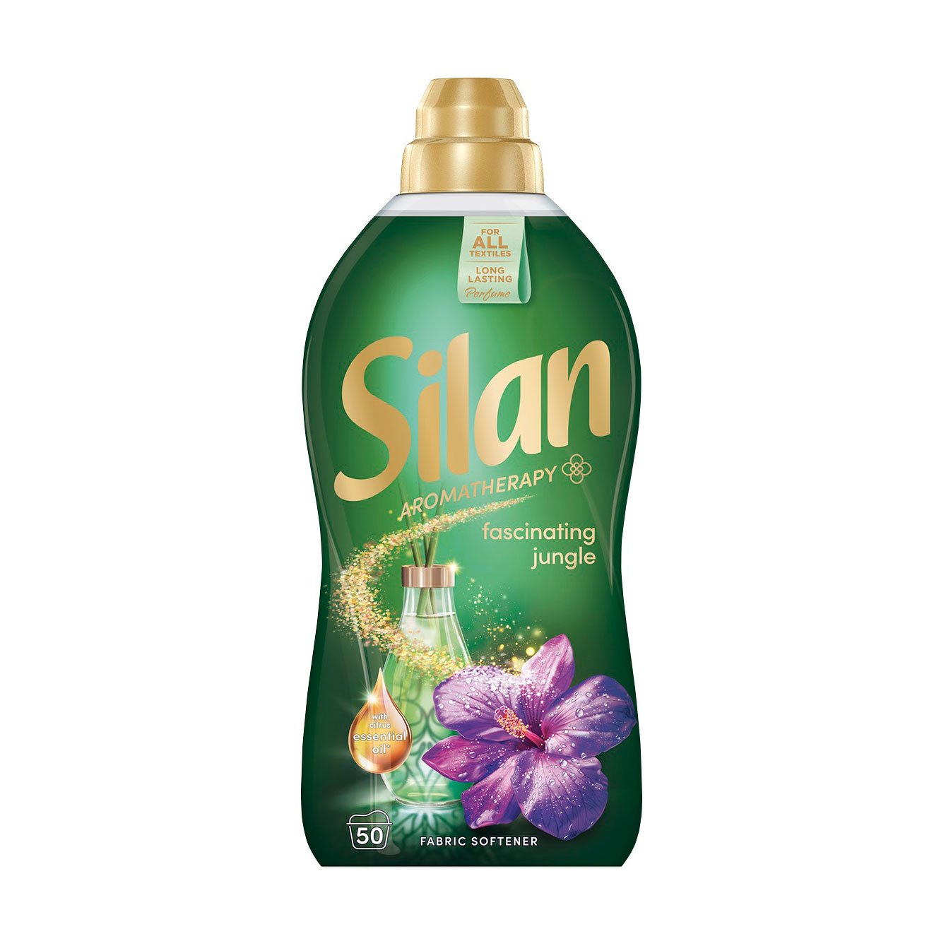 

Кондиціонер для білизни Silan Aromatherapy Fascinating Jungle, 50 циклів прання, 1.1 л