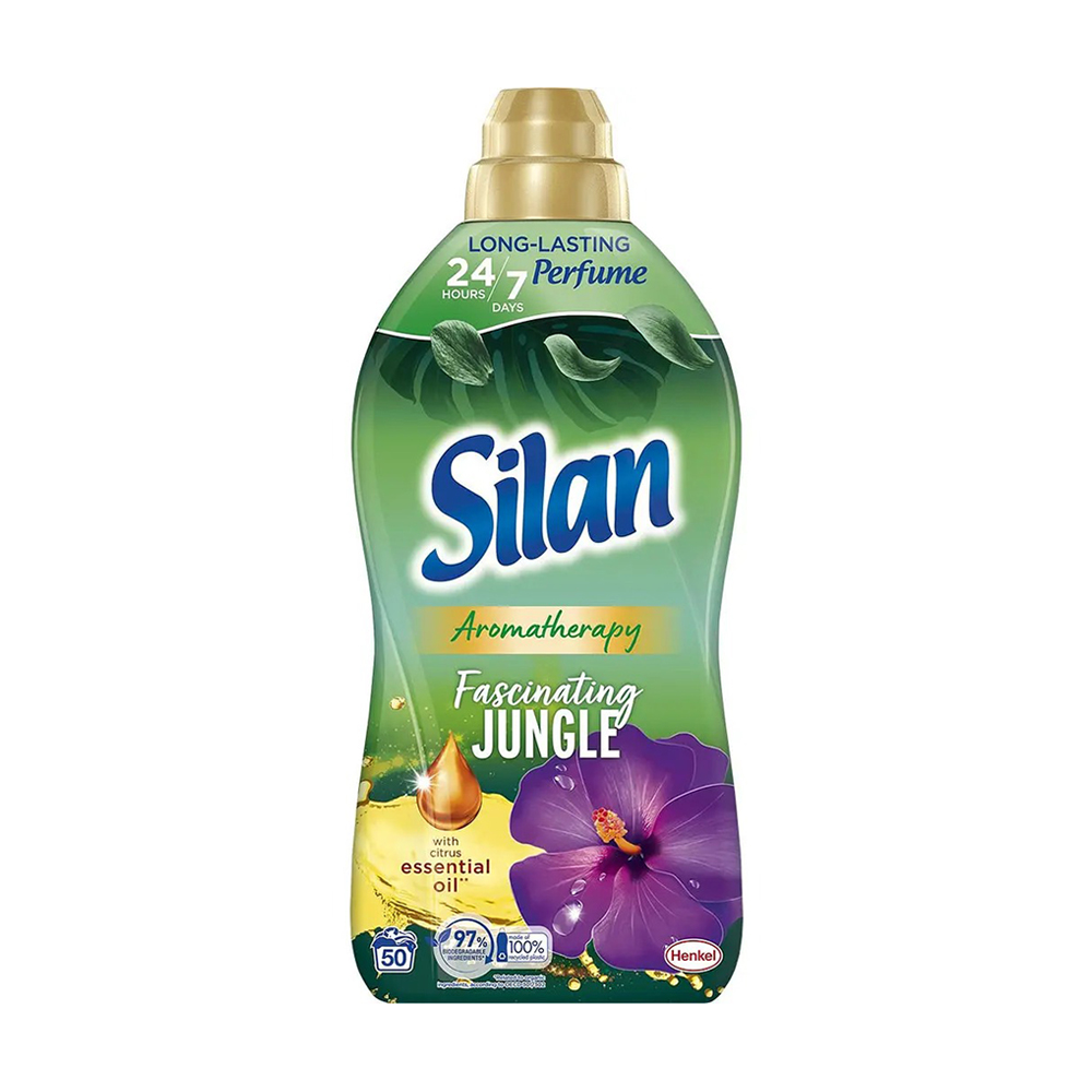 

Кондиціонер для білизни Silan Aromatherapy Fascinating Jungle, 50 циклів прання, 1.1 л