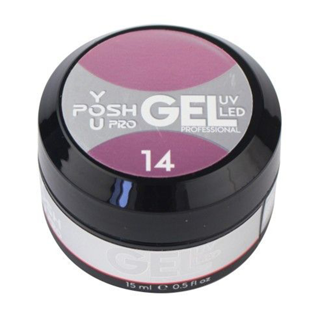 

Однофазний гель для нарощування нігтів You Posh Builder Gel 14 Яскравий рожевий, 15 мл