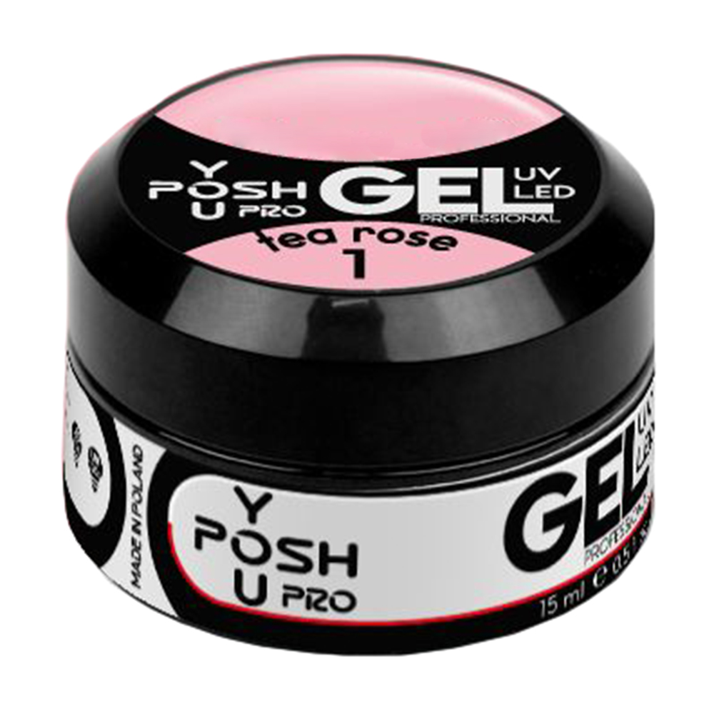 

Однофазний гель для нарощування нігтів You Posh Builder Gel 01 Чайна троянда, 30 мл