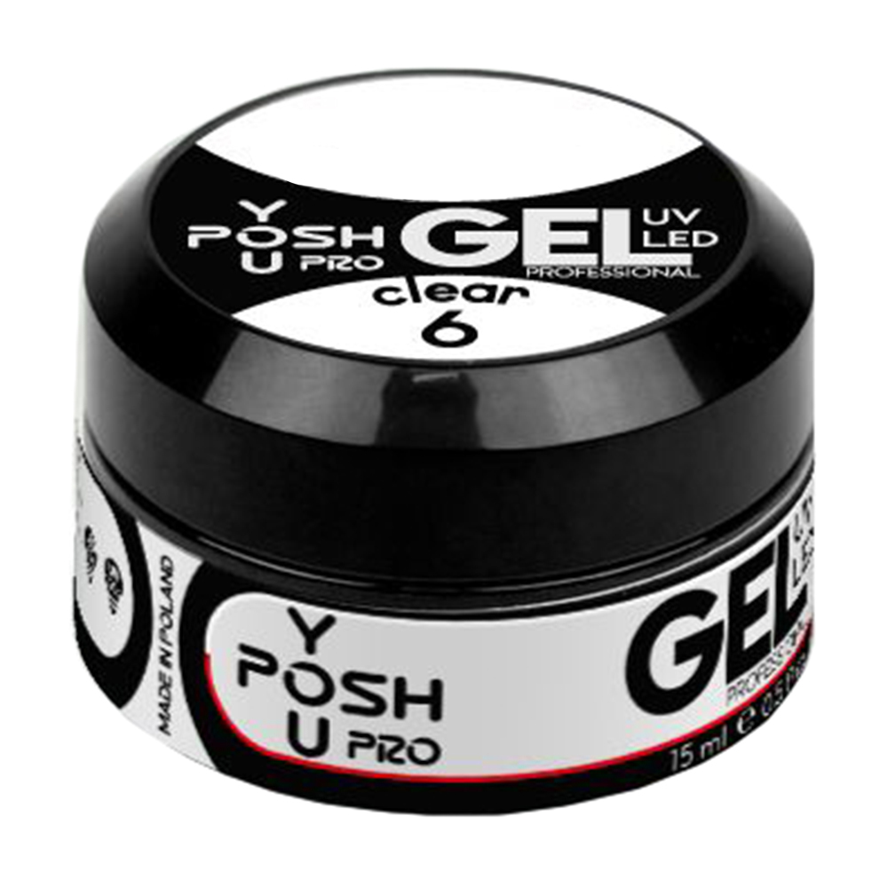 

Однофазний гель для нарощування нігтів You Posh Builder Gel 06 Прозорий, 50 мл