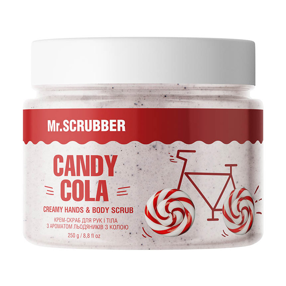 

Крем-скраб для рук і тіла Mr.Scrubber Creamy Hands & Body Scrub Candy Cola з ароматом льодяників з колою, 250 г