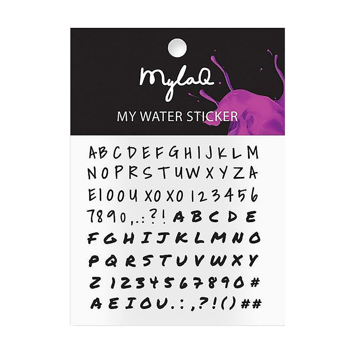 

Наліпки для нігтів MylaQ My Water Stickers Алфавіт
