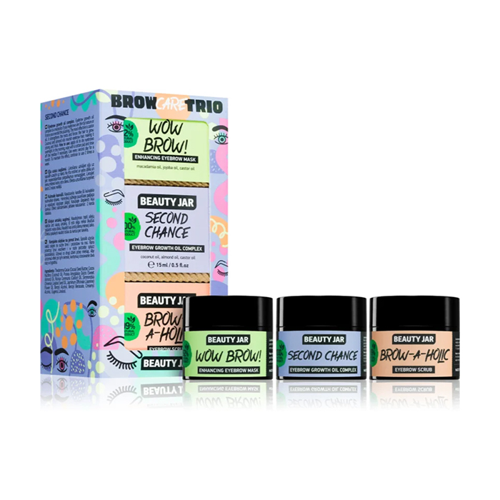 

Набір для догляду за бровами Beauty Jar Brow Care Trio (олія, 15 мл + маска, 15 мл + скраб, 15 мл)