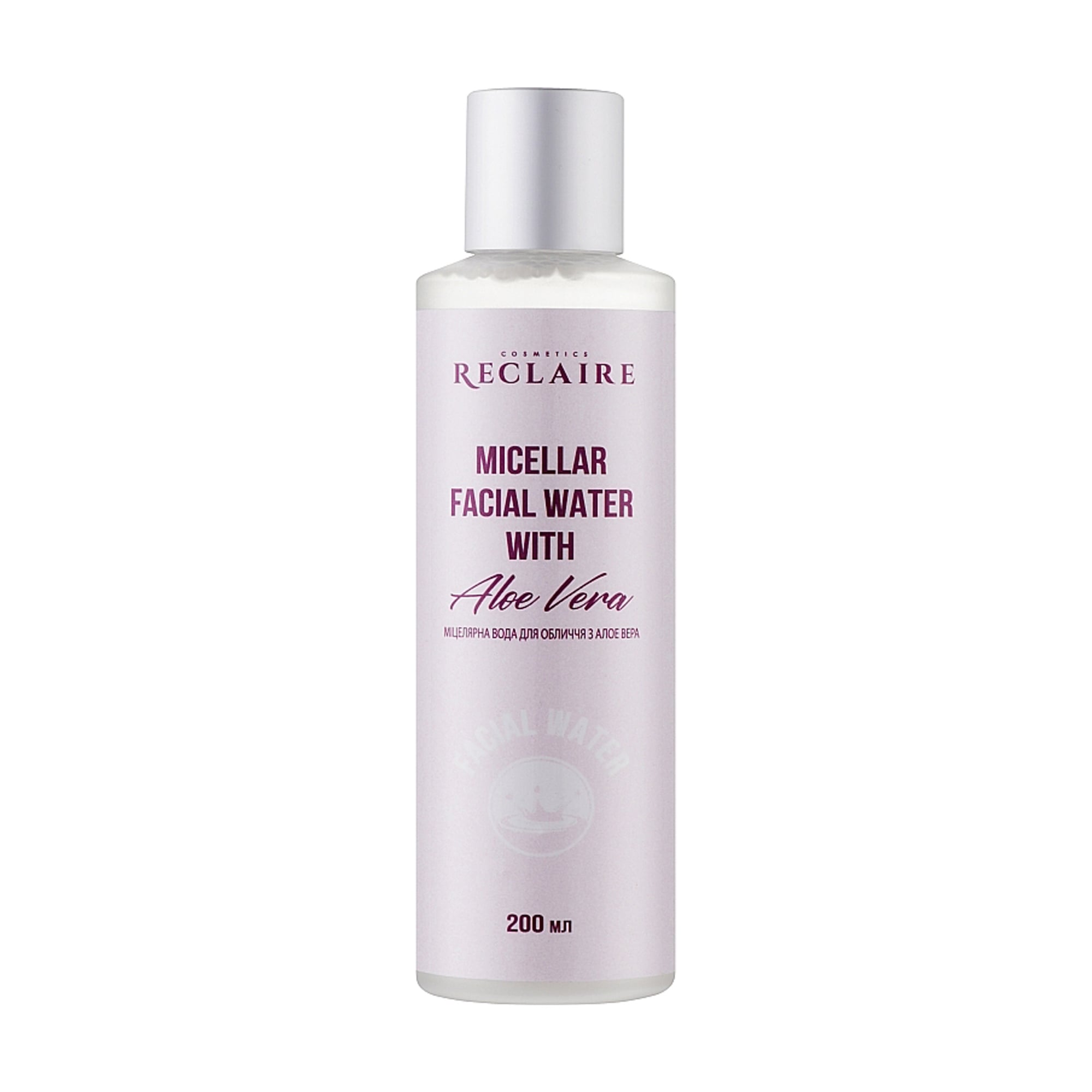 

Міцелярна вода для обличчя Reclaire Micellar Facial Water With Aloe Vera з алое вера, 200 мл