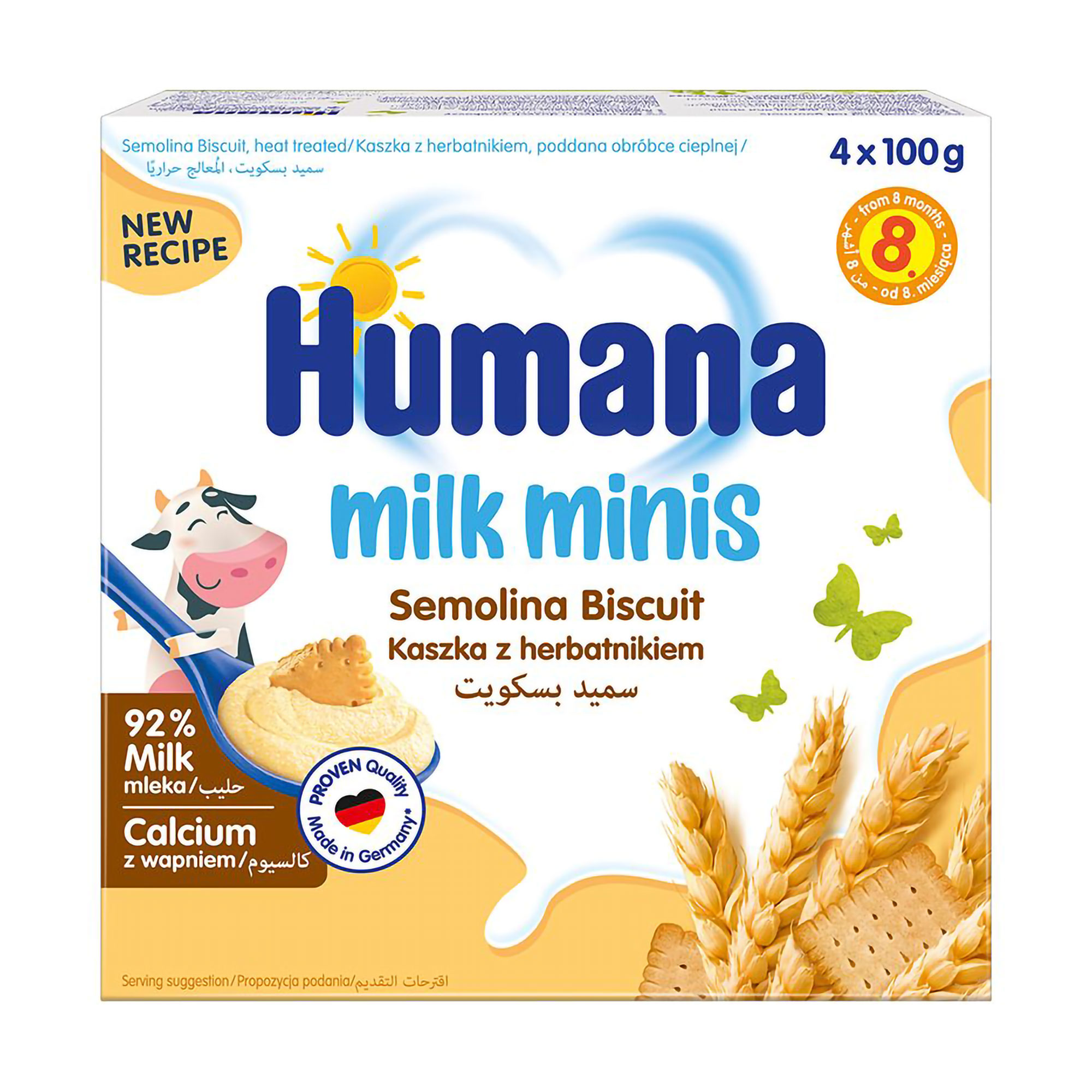 

Уцінка! Пудинг манний Humana Milk Minis Semolina Biscuit з печивом, від 8 місяців, 4*100 г