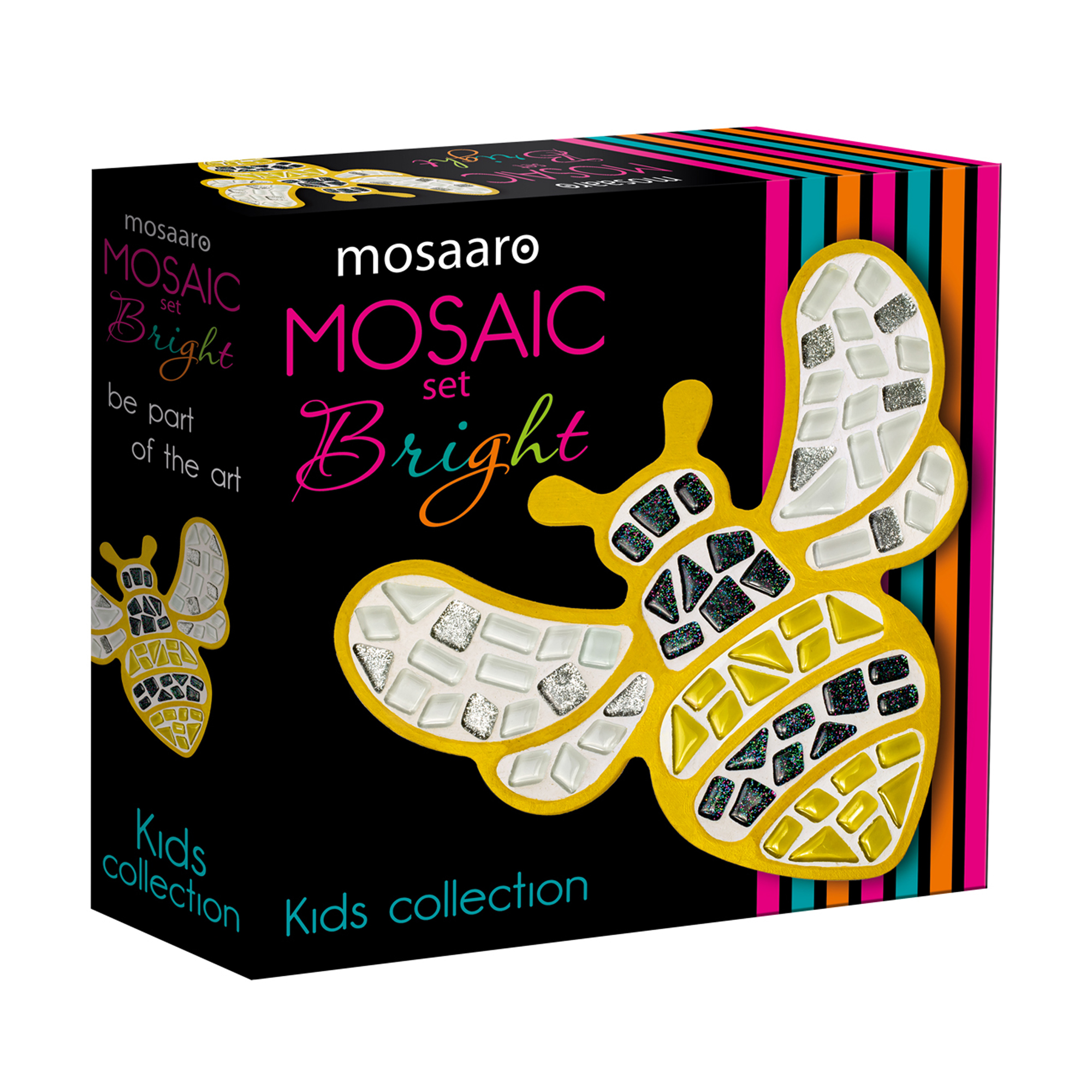 

Набір для творчості Mosaaro Скляна мозаїка Бджілка, 18.2*21 см, від 7 років (MA7001)