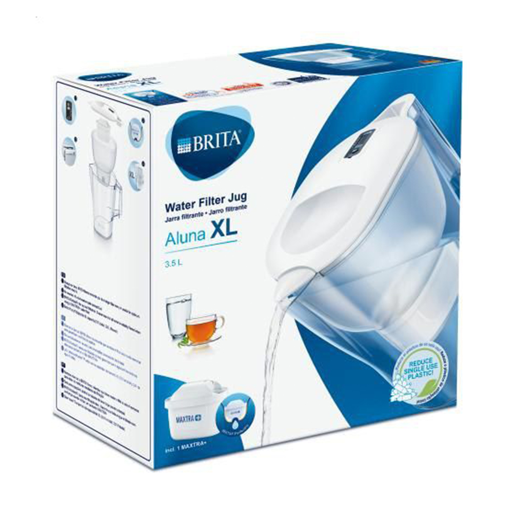 

Фільтр-глечик для води Brita Aluna XL Memo фільтр MX+, білий, 3.5 л