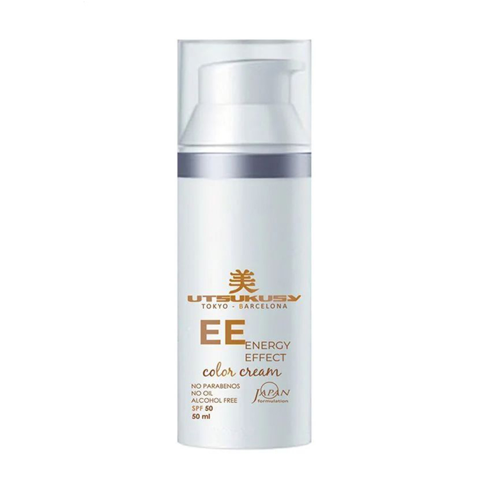 Акція на Тонувальний EE-крем для обличчя Utsukusy EE Energy Effect Cream, SPF 50, Medium, 50 мл від Eva