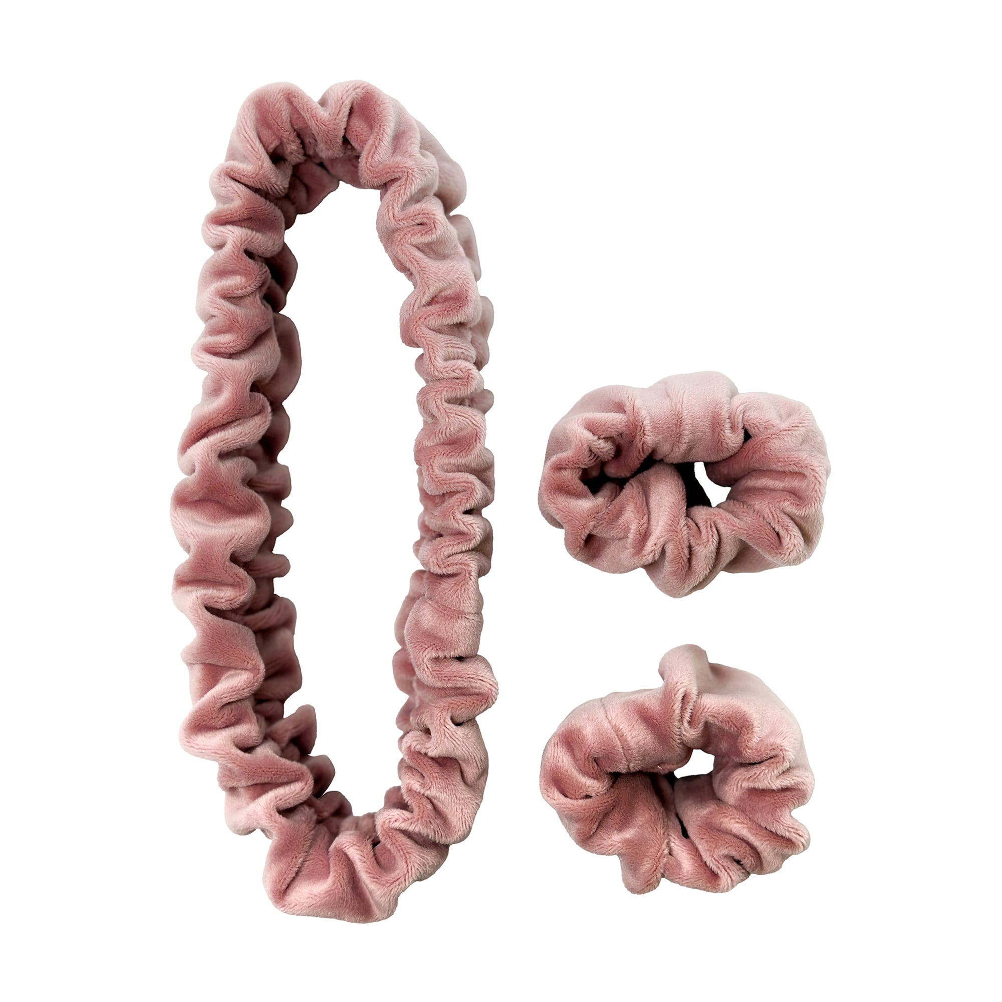 

Набір аксесуарів для вмивання INBK рожевий (нарукавники, 2 шт + пов'язка косметична)