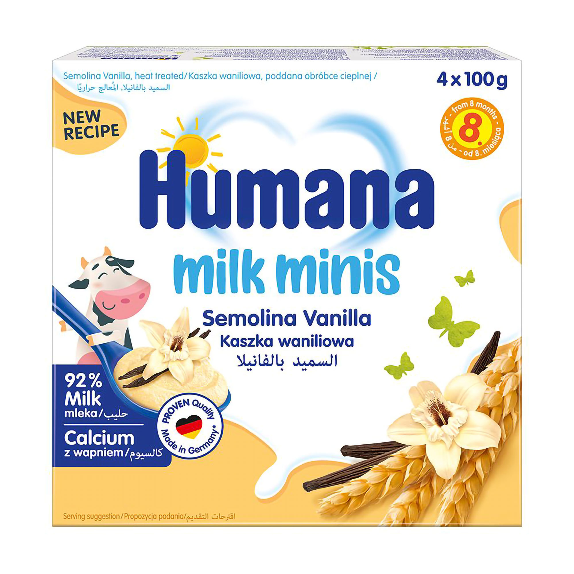 

Пудинг манний Humana Milk Minis Semolina Biscuit з ваніллю, від 8 місяців, 4*100 г