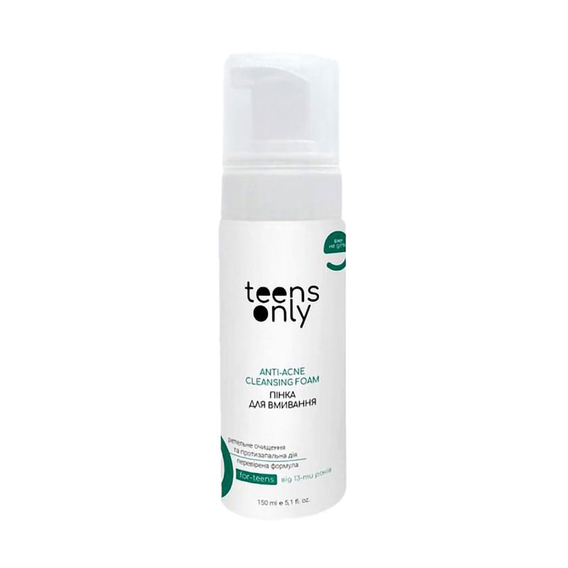 

Пінка для вмивання teens only Anti-Acne Cleansing Foam For-Teens, від 13 років, 150 мл