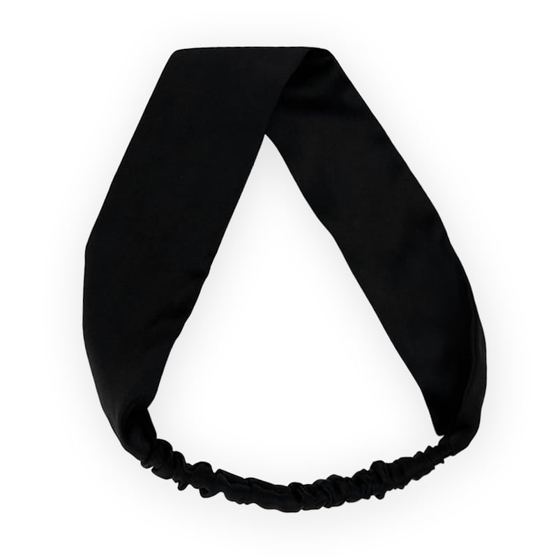 

Пов'язка для волосся Miso широка, шовк, чорна, 1 шт (UA00-2)