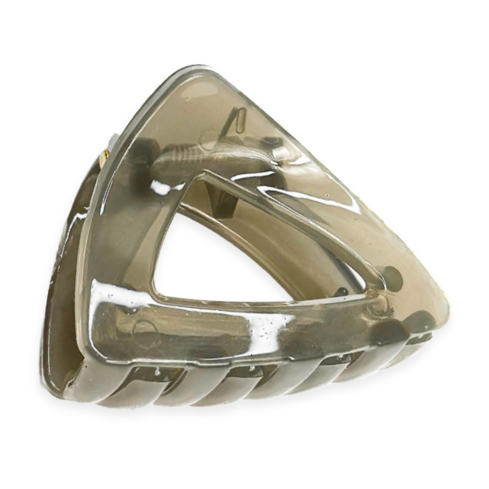 

Заколка для волосся Miso Краб, маленька, трикутник, прозоро-сіра, 1 шт (N044/4)