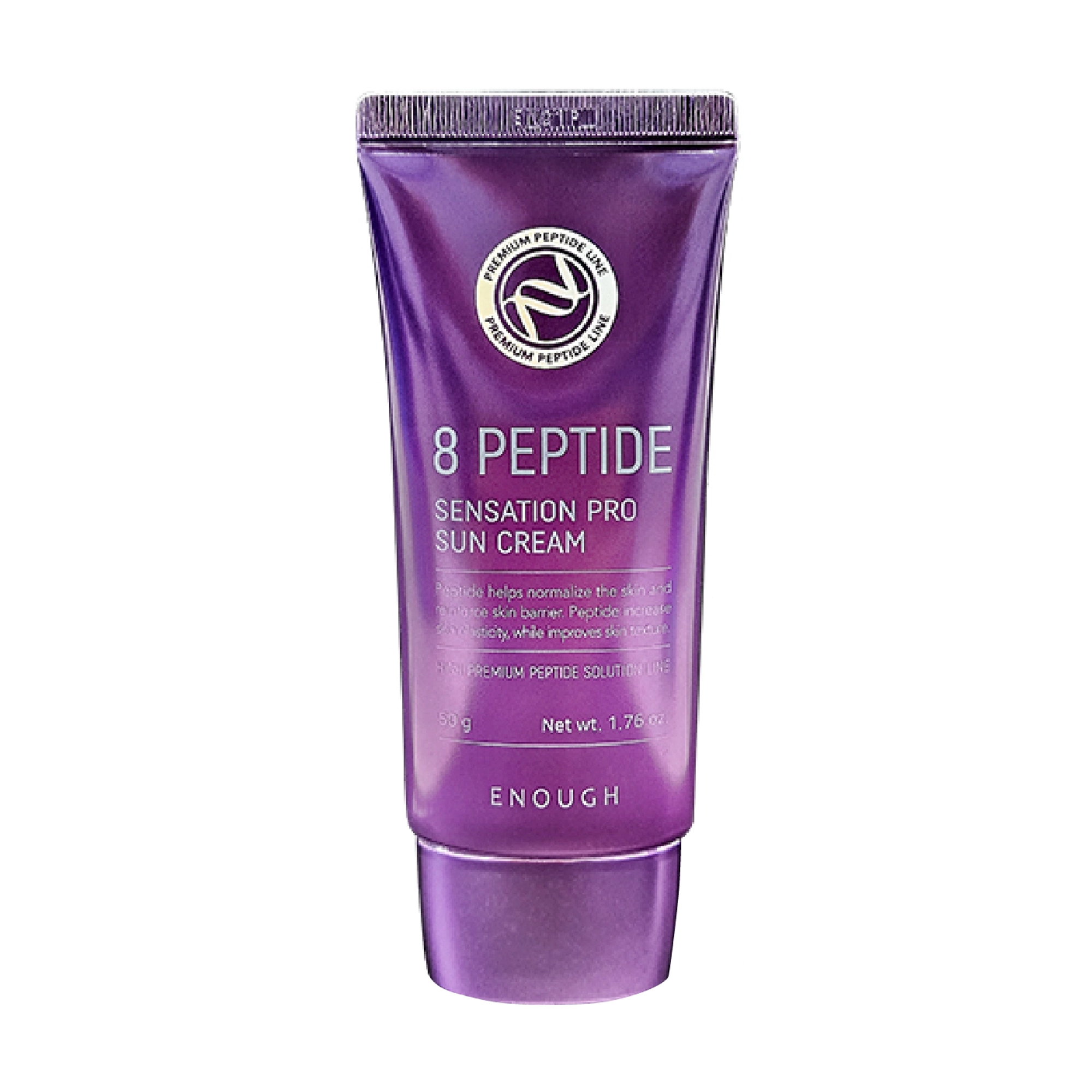 

Уцінка! Сонцезахисний крем для обличчя Enough 8 Peptide Sensation Pro Sun Cream з пептидами, 50 г