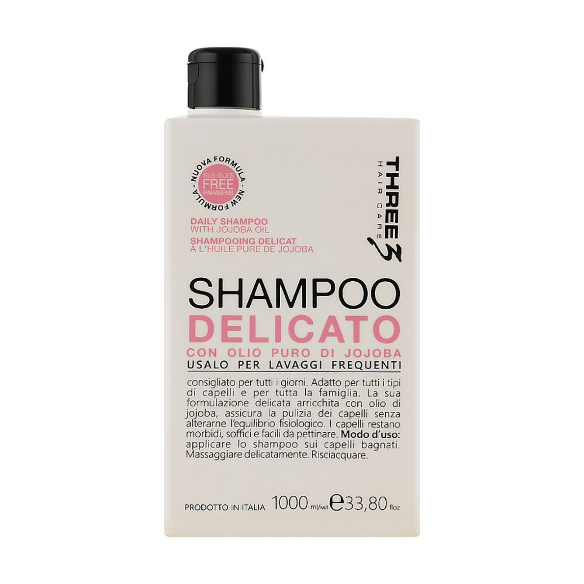 

Шампунь Faipa Roma Three Hair Care Daily Shampoo з олією жожоба, 1 л