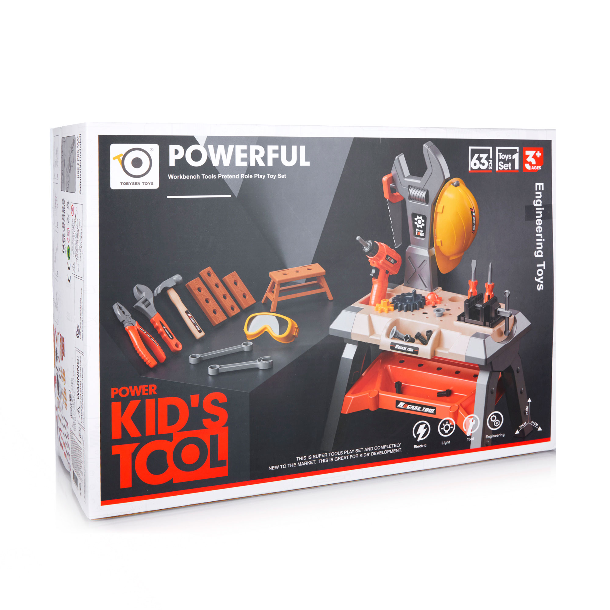 

Дитячий набір інструментів TOBYSEN TOYS зі столиком та каскою (8803)