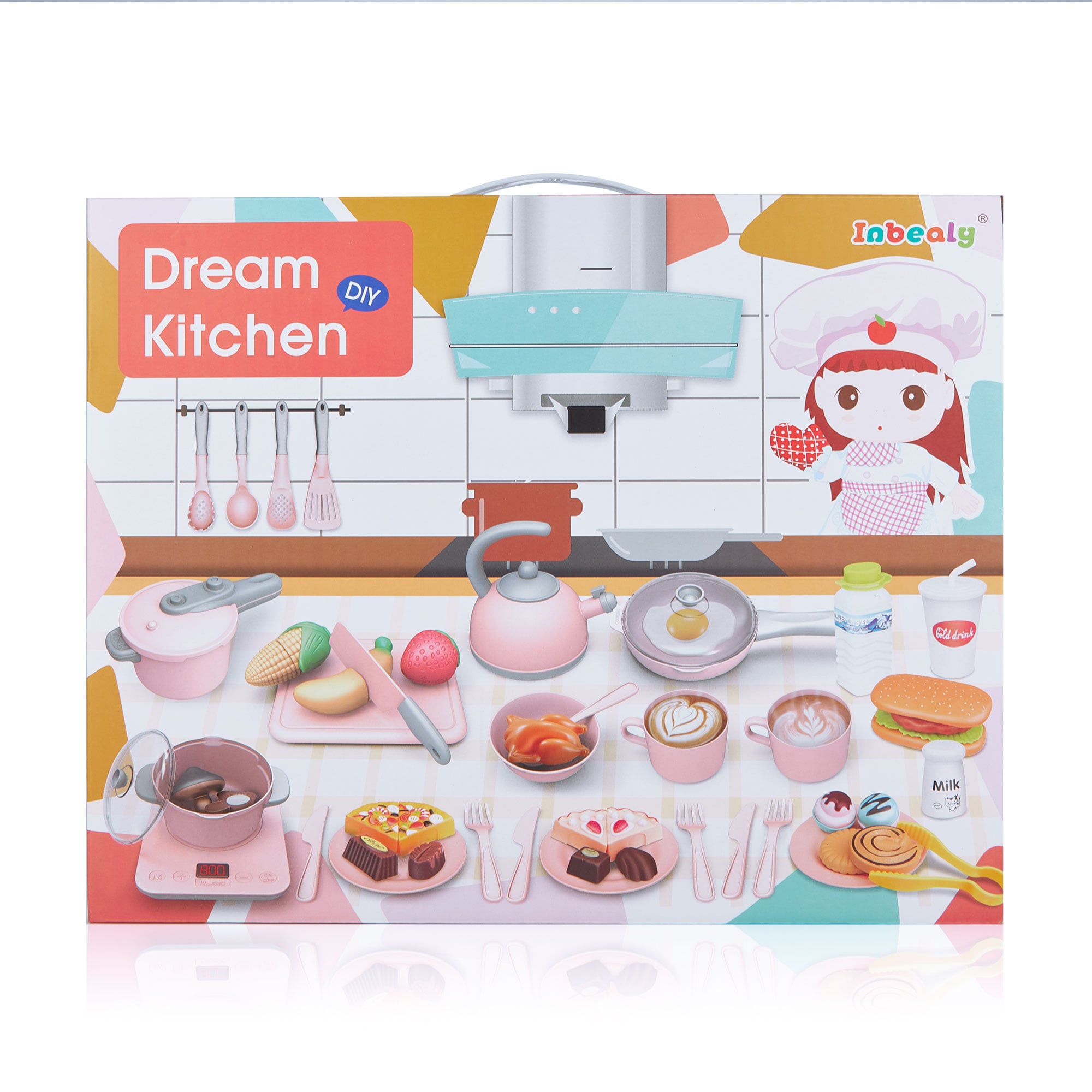 

Набір ігрового посуду Iabealy з набором продуктів, 56 шт (301-4A)