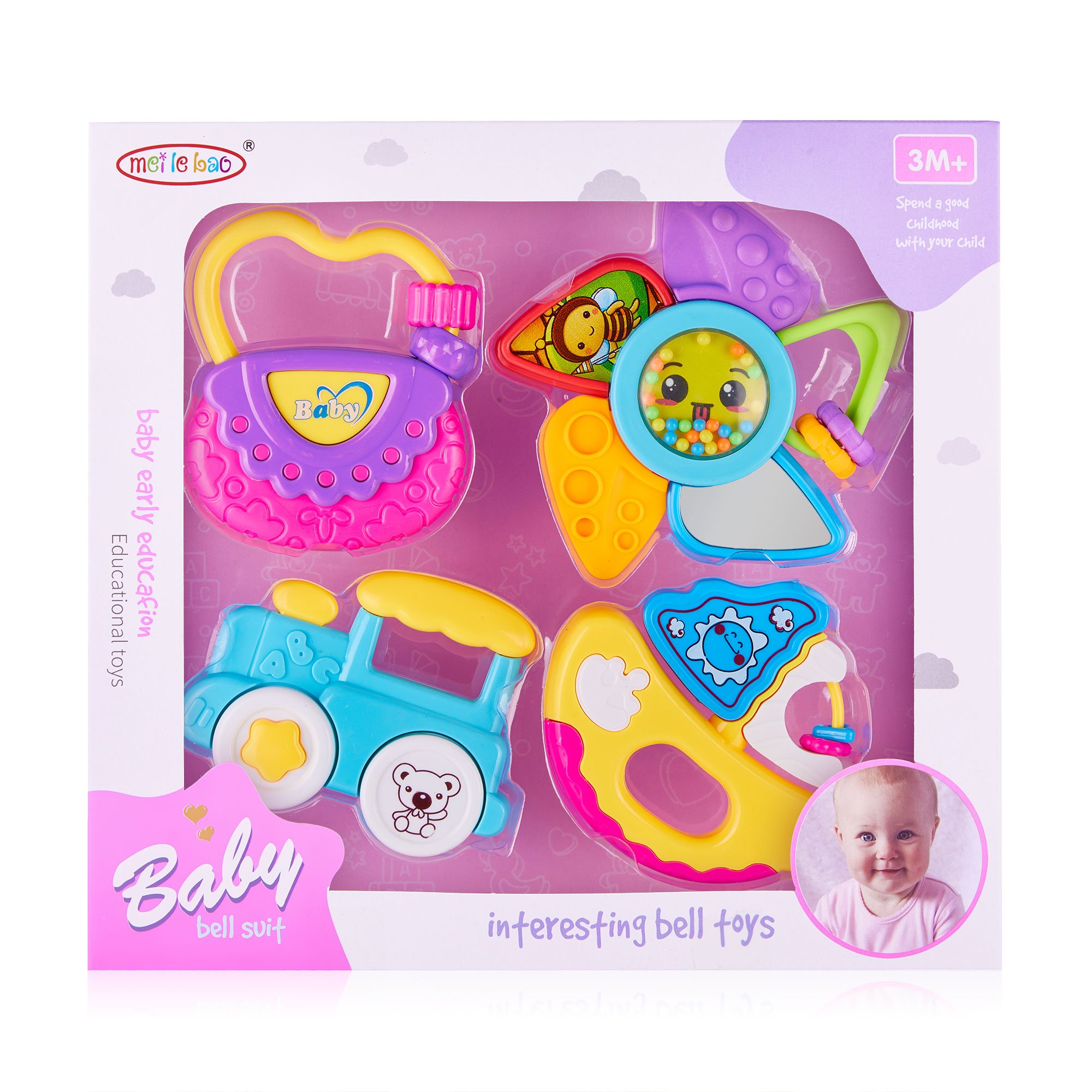 

Набір брязкалець для малюків meilebao пластик, в коробці, 4 шт (8403-4)