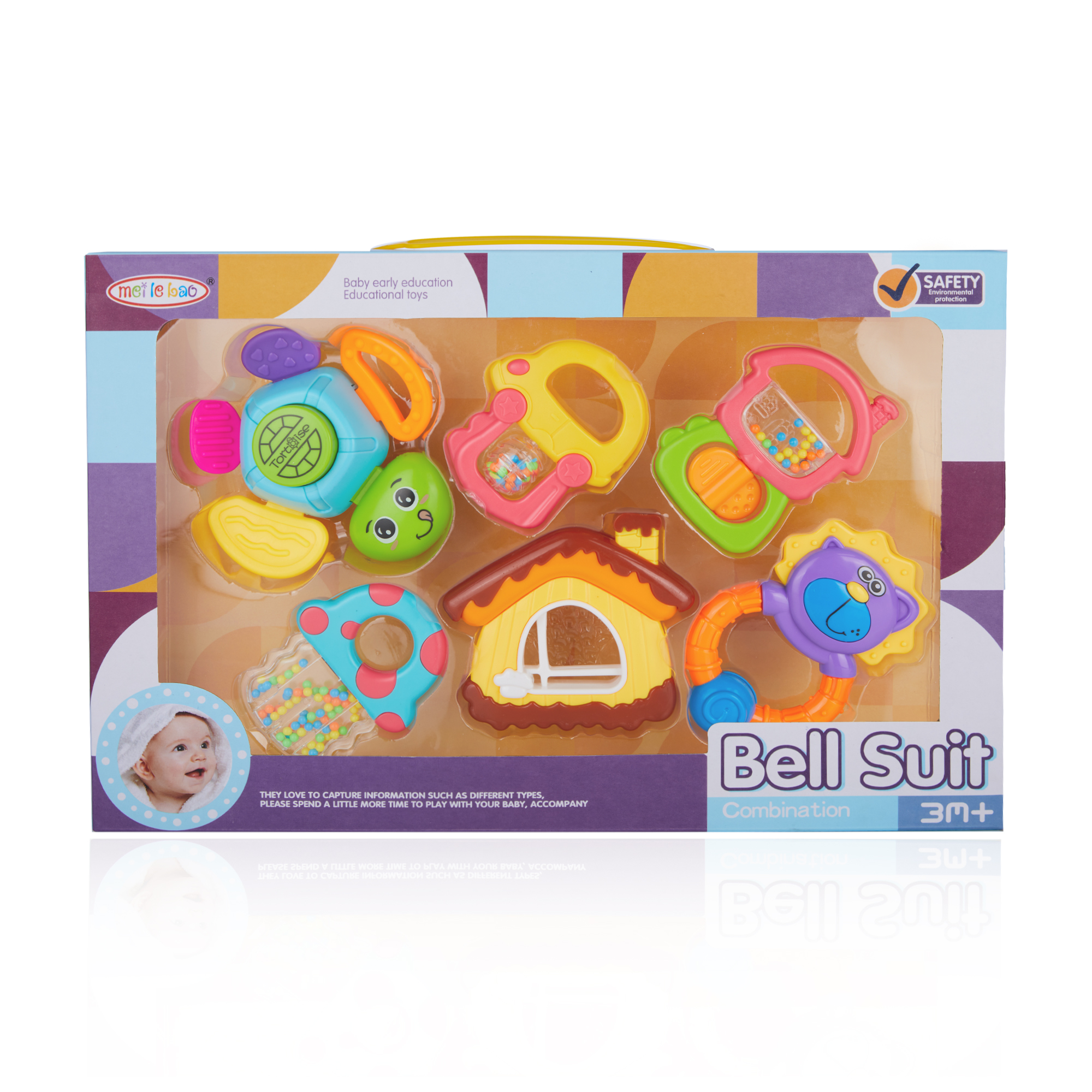 

Набір брязкалець для малюків meilebao пластик, в коробці, 6 шт (8405)