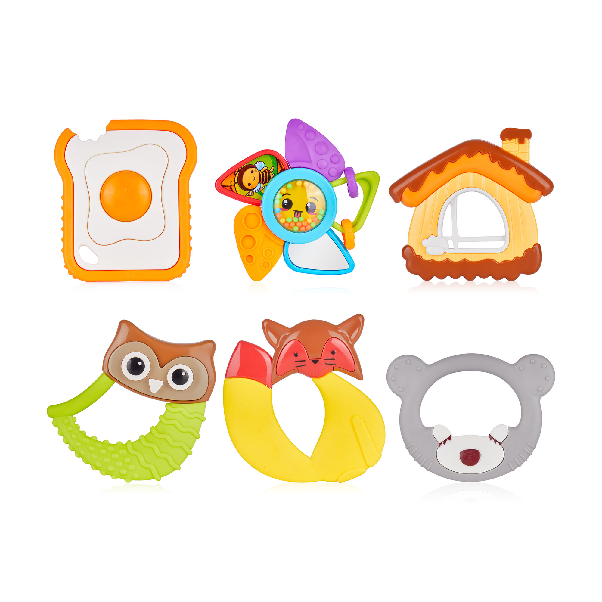 

Набір брязкалець для малюків meilebao пластик, 6 шт (8409-10)