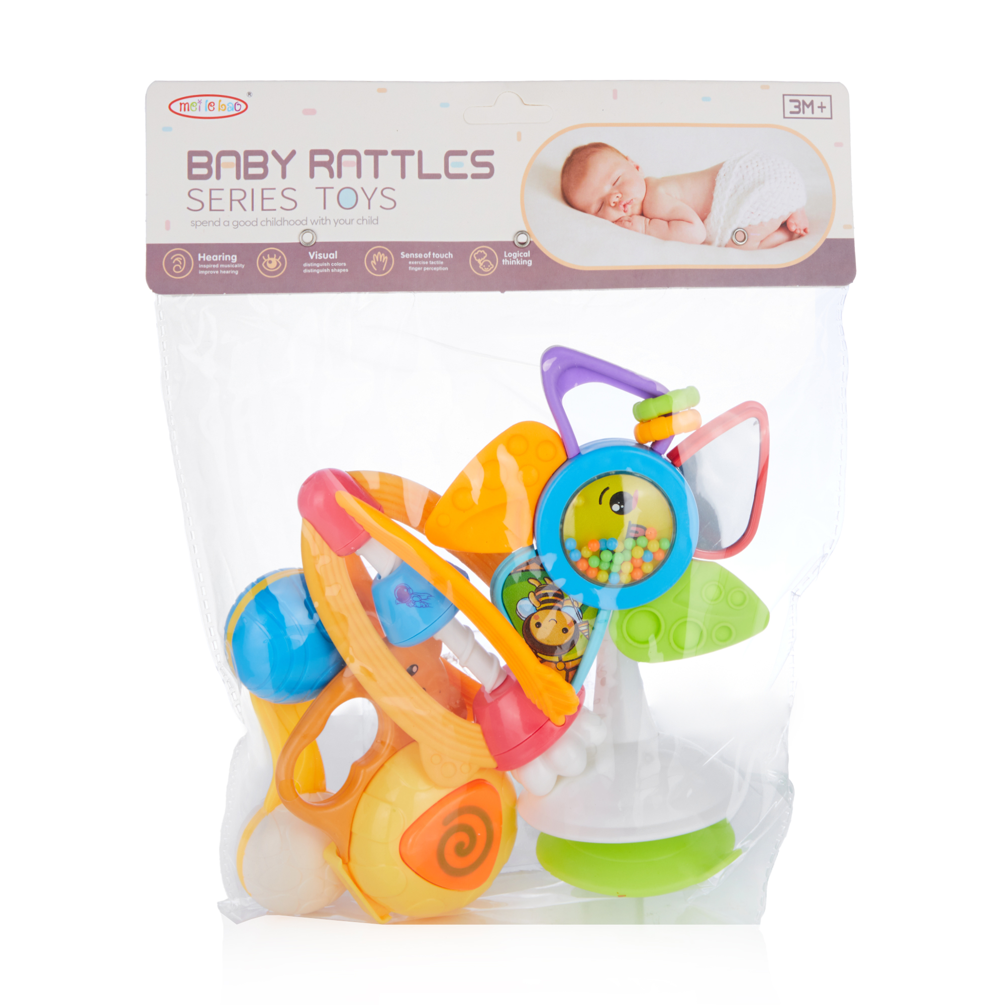 

Набір брязкалець для малюків meilebao пластик, 4 шт (8409-11)