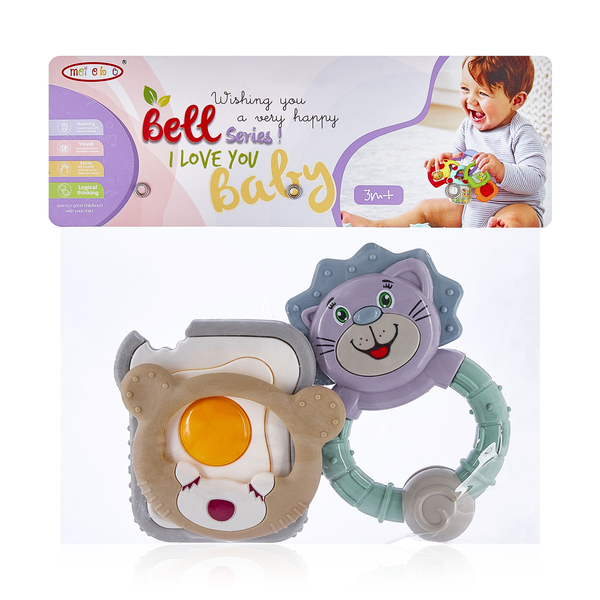 

Набір брязкалець для малюків Bright Spring пластик, 2 шт (8409-23)