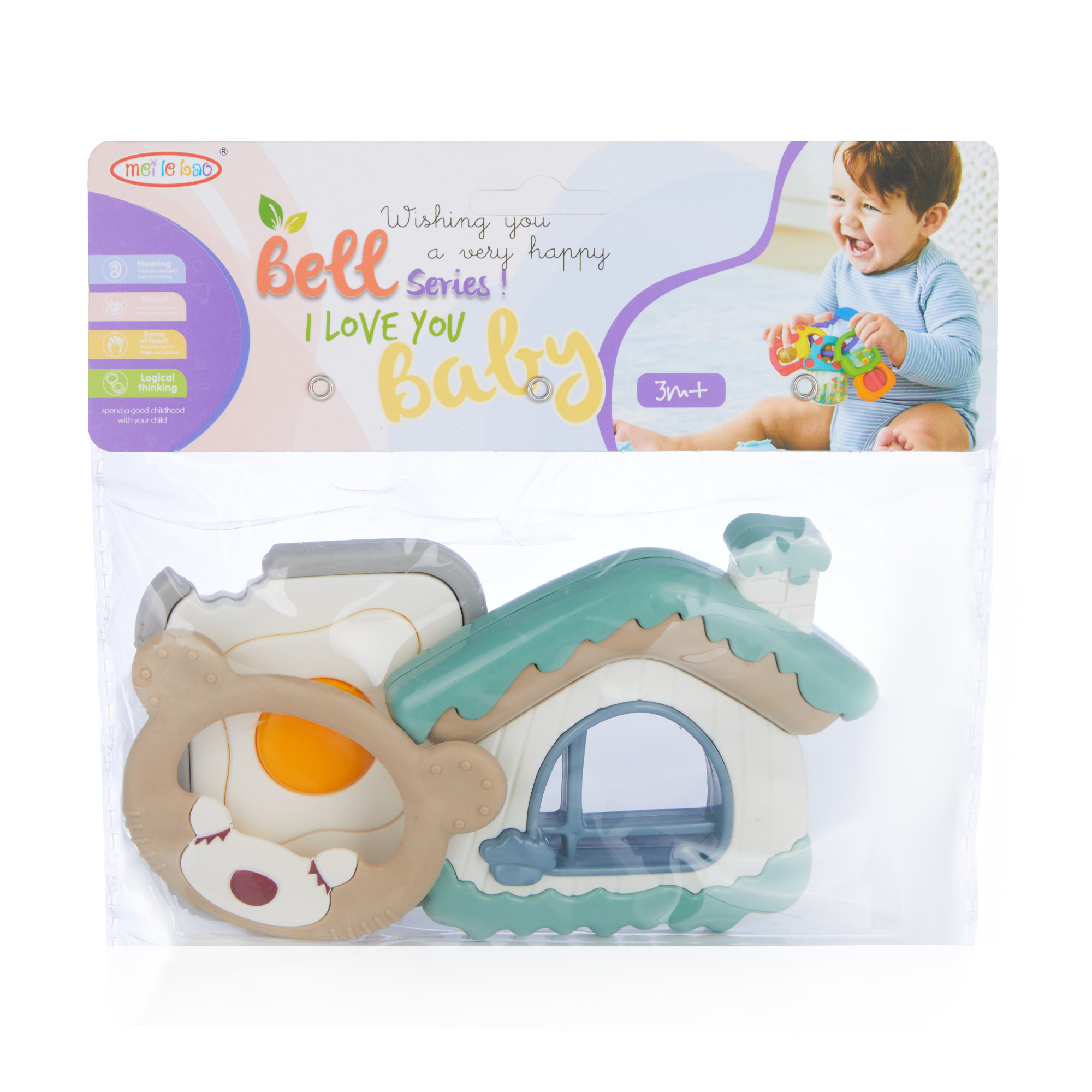 

Набір брязкалець для малюків meilebao пластик, 3 шт (8409-25)