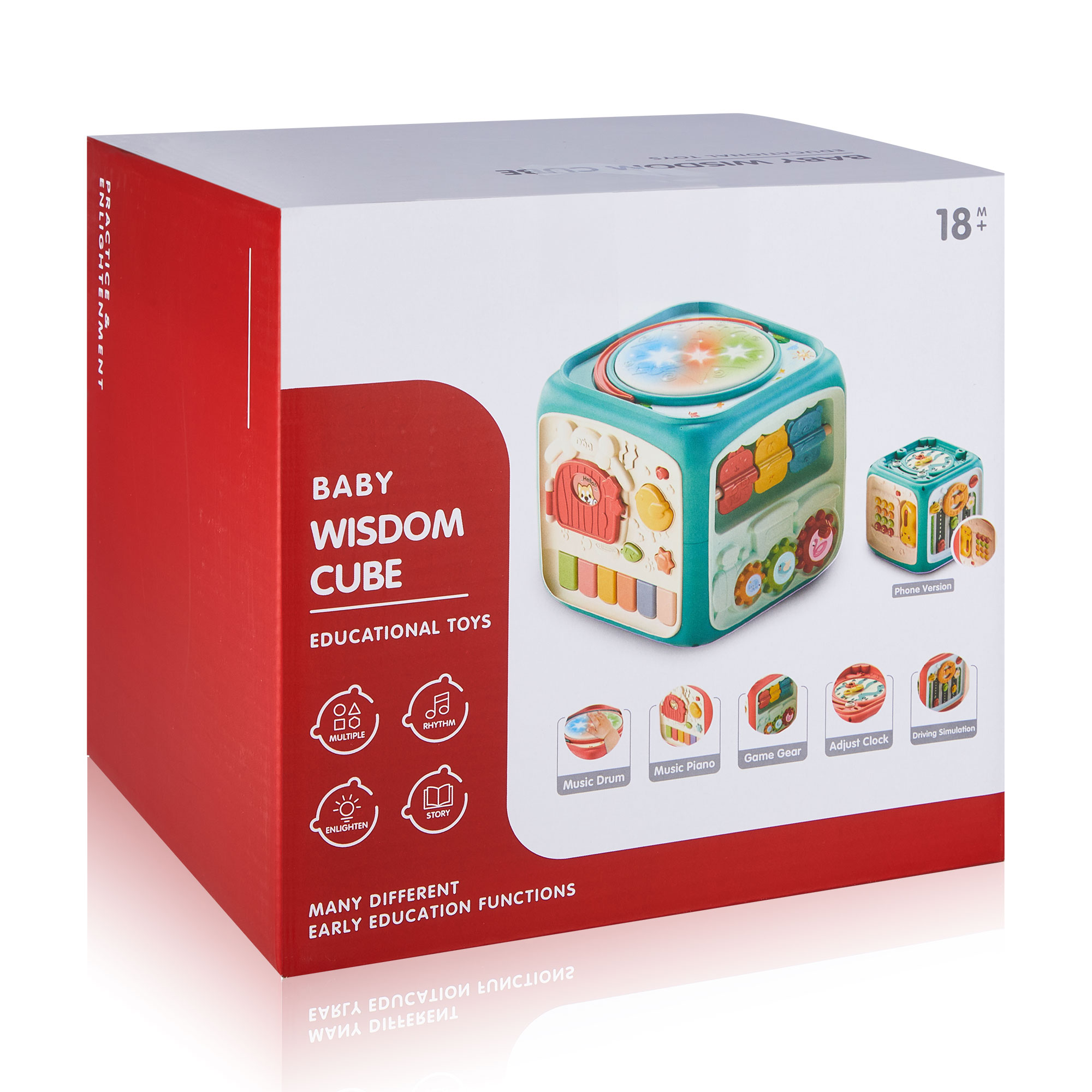 

Уцінка! Дитяча розвиваюча іграшка Sobe Bear бізікуб синій, 20*20*20 см, світло/звук (YL711/HJ093001025)