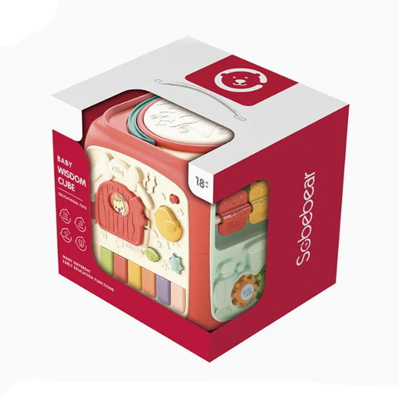 

Дитяча розвиваюча іграшка Sobe Bear бізікуб червоний, 20*20*20 см, світло/звук (YL711-1/HJ093001023)