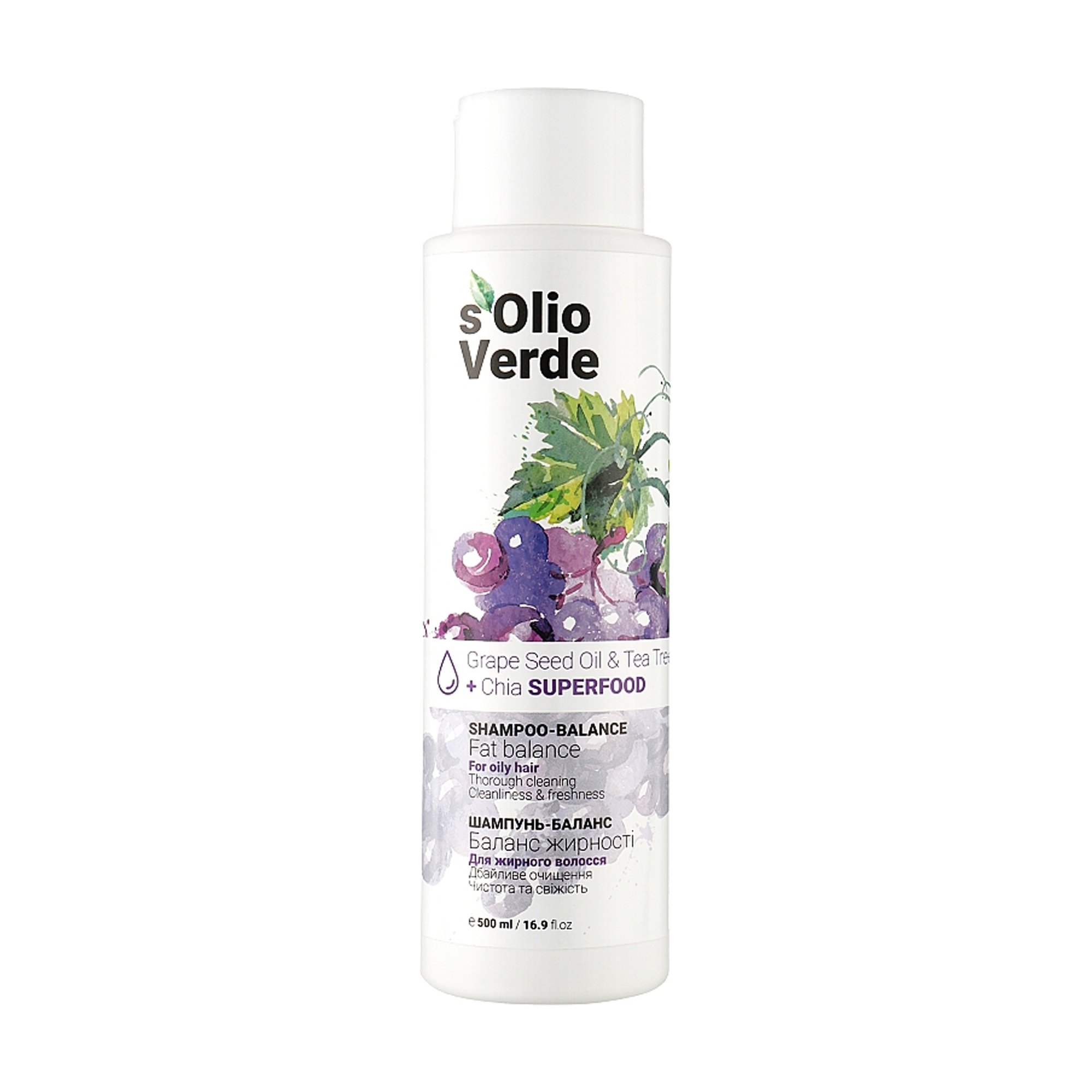 

Шампунь-баланс Solio Verde Grape Speed Oil Shampoo-Balence для жирного волосся, 500 мл