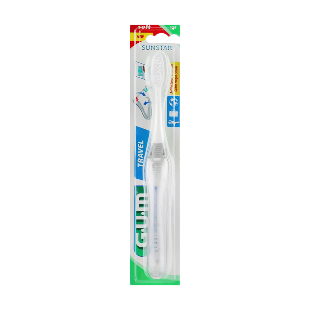 

Дорожня зубна щітка GUM Sunstar Travel Toothbrush біла, 1 шт