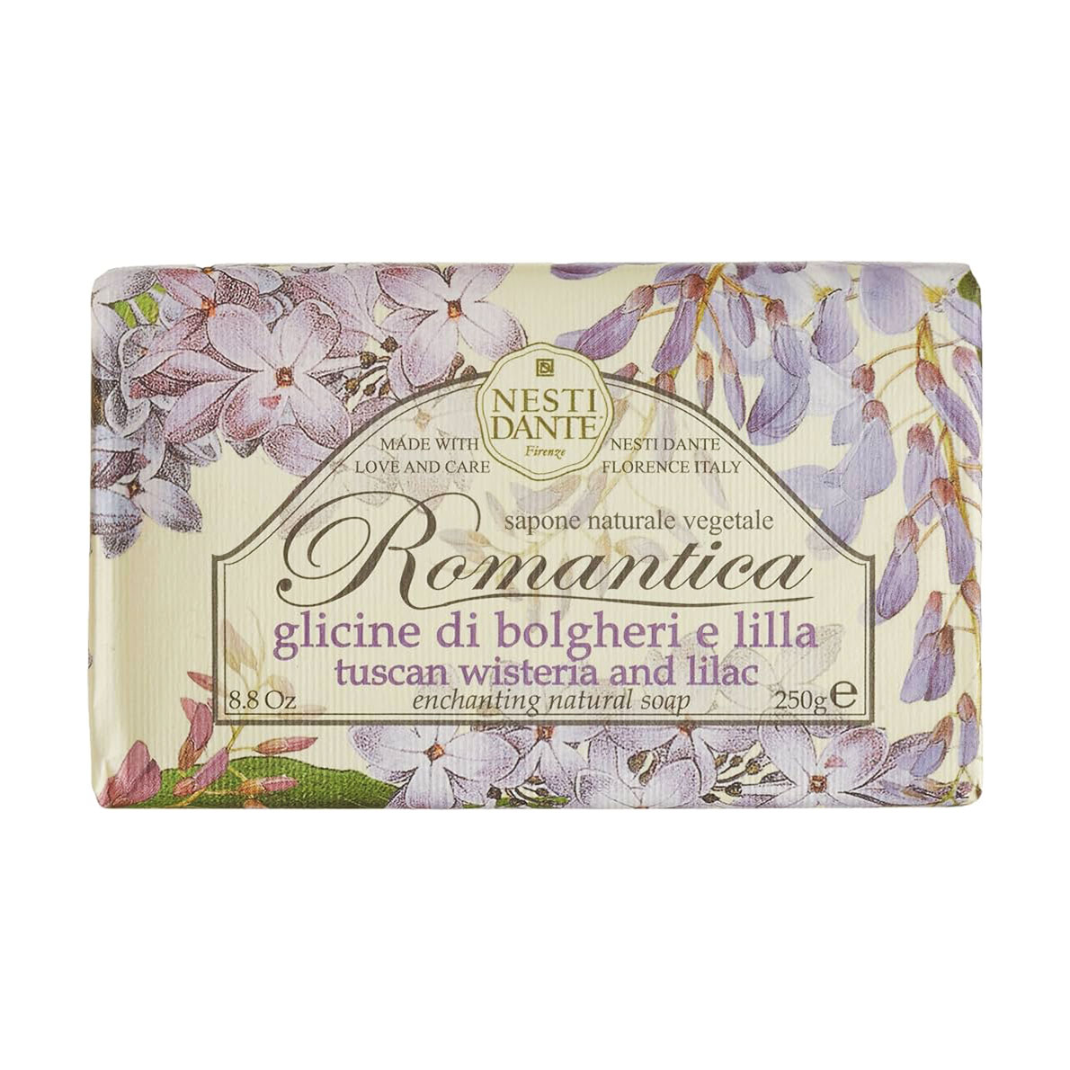

Тверде мило Nesti Dante Romantica Soap Гліцинія та бузок, 250 г