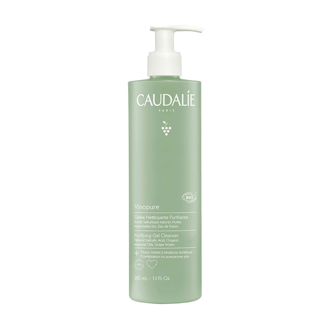 Очищувальний гель для обличчя Caudalie Vinopure Purifyng Gel Cleanser для комбінованої та жирної шкіри, 385 мл