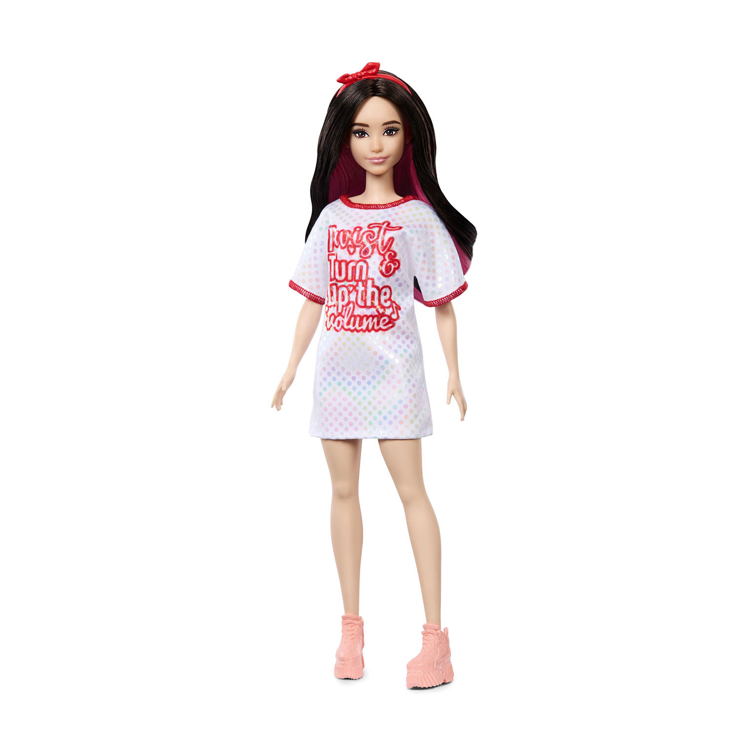 

Лялька Barbie Модниця, в блискучій сукні-футболці, 29 см, від 3 років (HRH12)