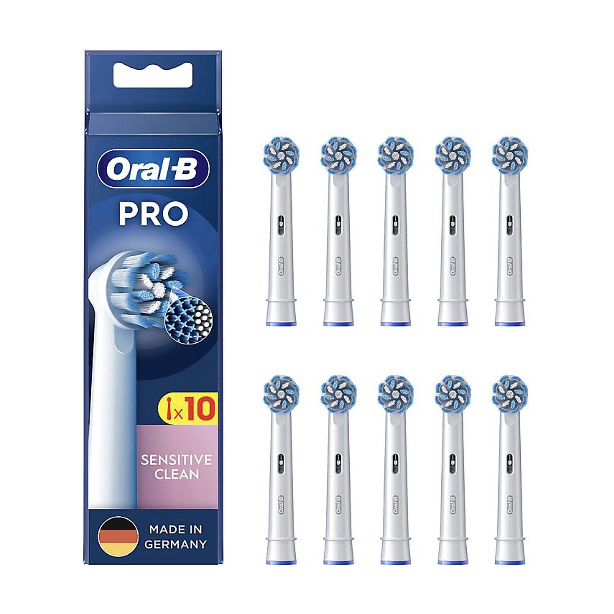 

Змінні насадки для електричної зубної щітки Oral-B Pro Sensitive Clean білі, 10 шт