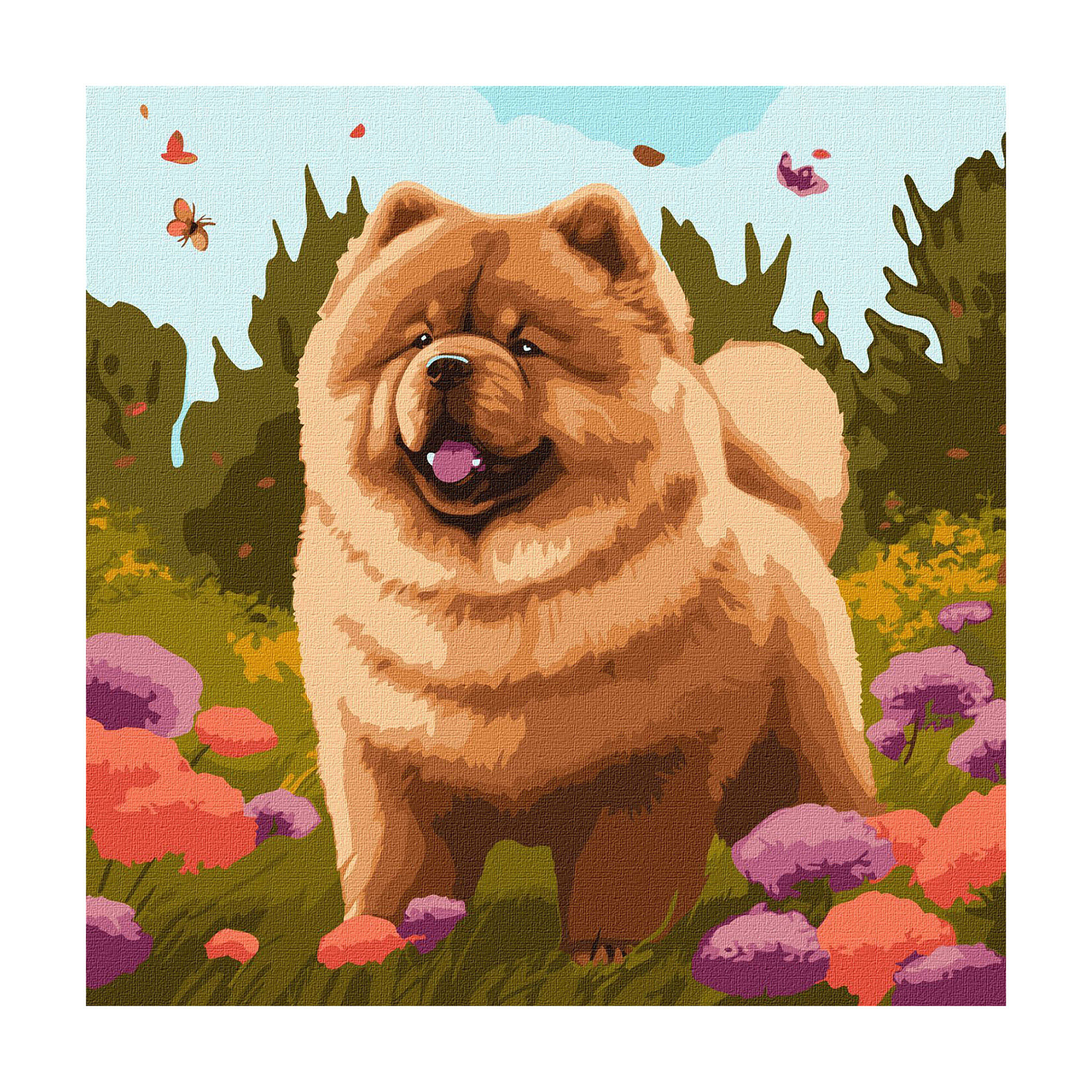 

Картина за номерами Ideyka Чарівний чау-чау, 40*40 см (KHO6548)