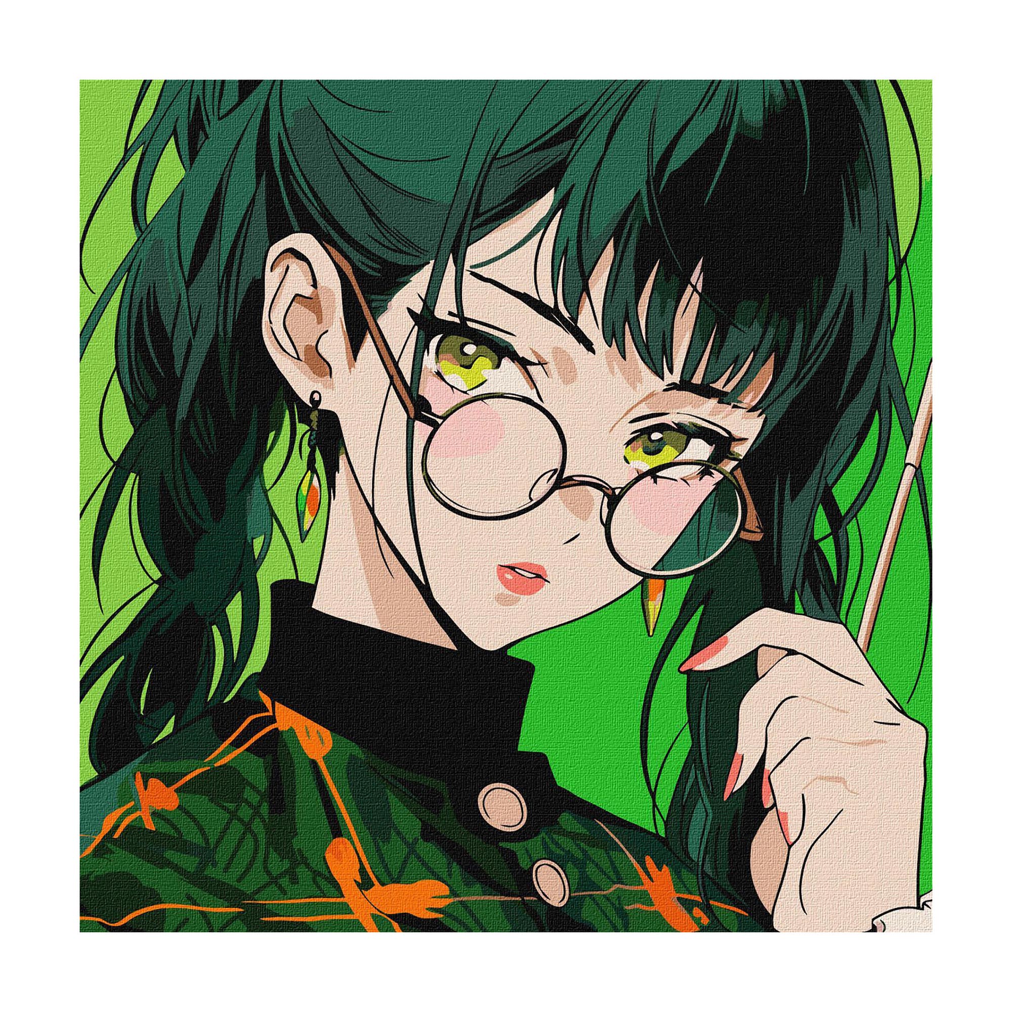 

Картина за номерами Ideyka Магія зелених очей, 40*40 см (KHO8380)