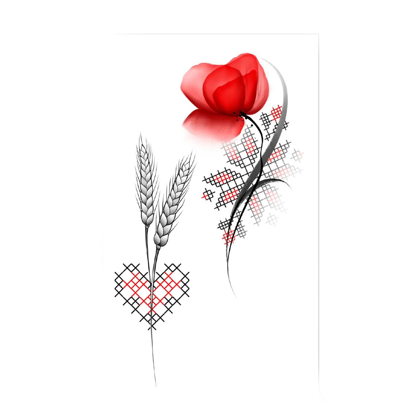 

Тимчасові татуювання-наклейки Tattooshka Квітуча вишиванка