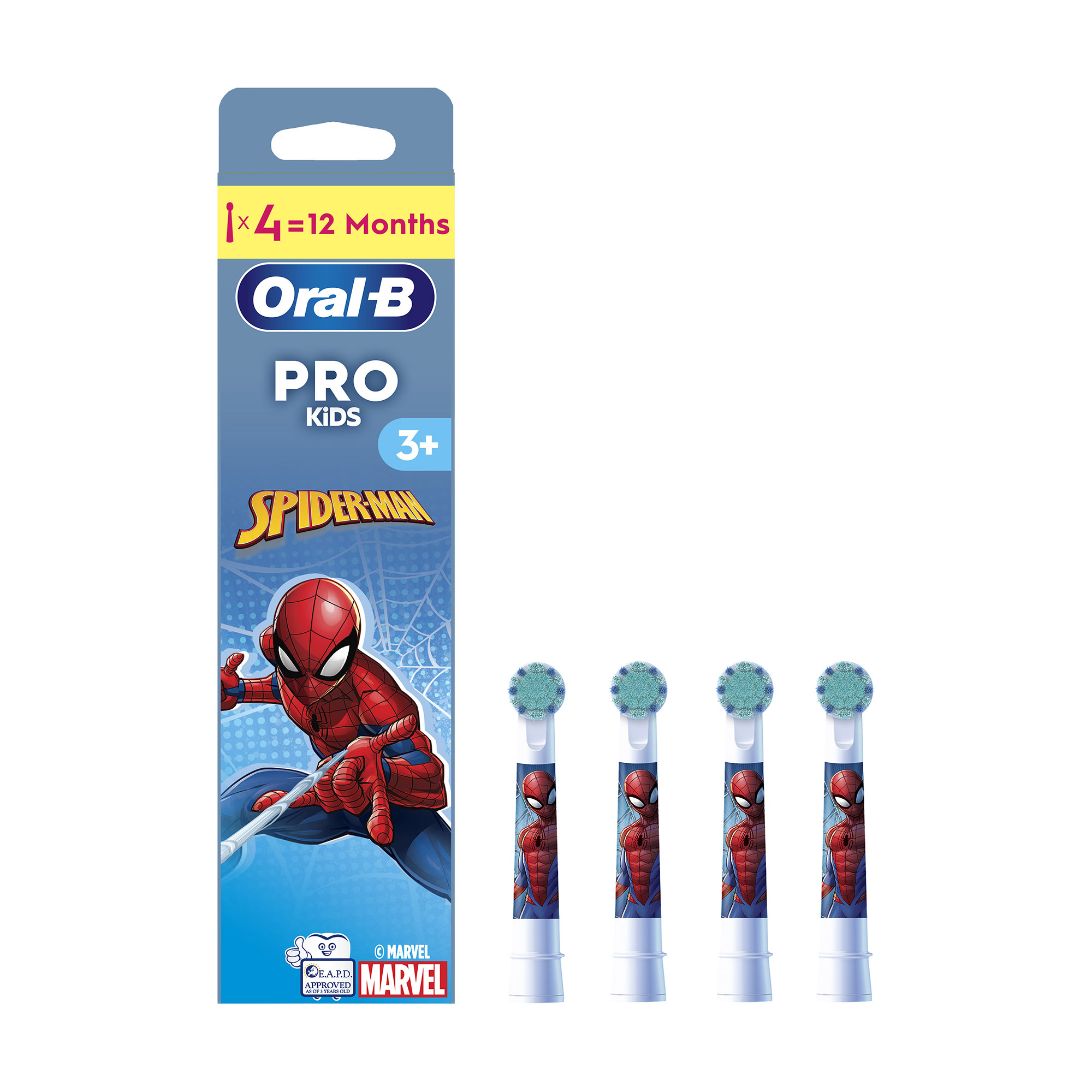 Насадки для електричної зубної щітки Oral-B Kids Людина-Павук, 4 шт